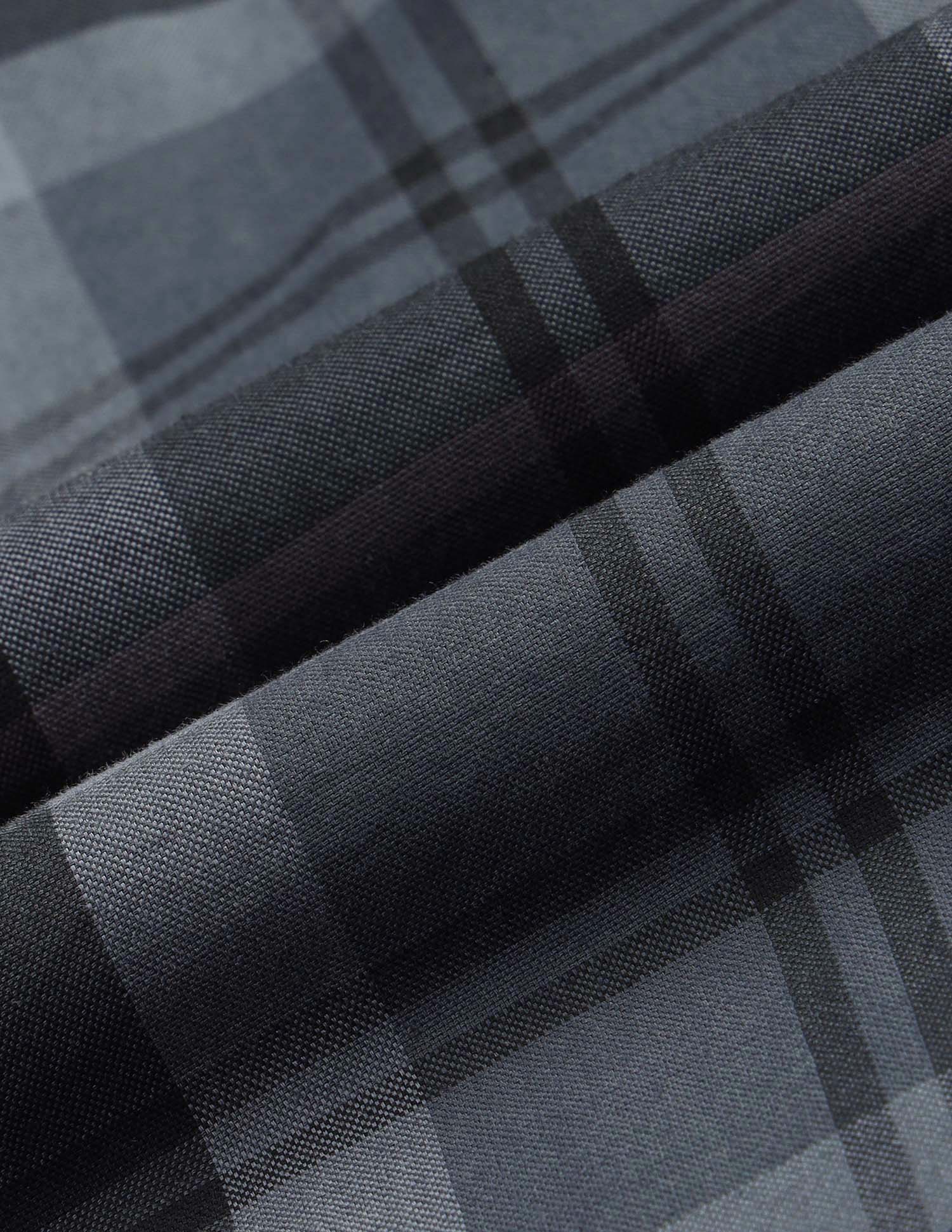 Tartan Checked Pure Cotton Shirt Dark Grey - U.S. Polo Assn. India | Large