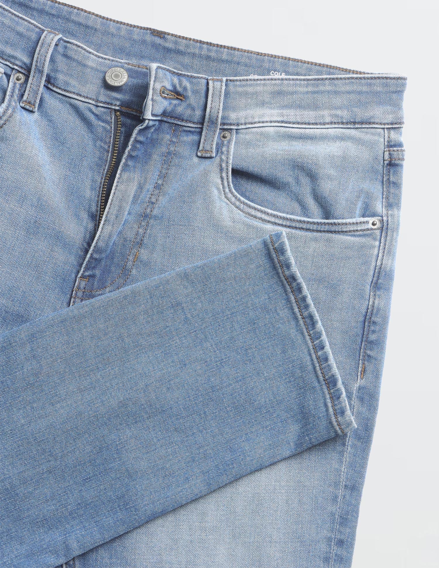 Cole Comfort Cropped Fit Blue Jeans Mid Blue - U.S. Polo Assn. India | Large