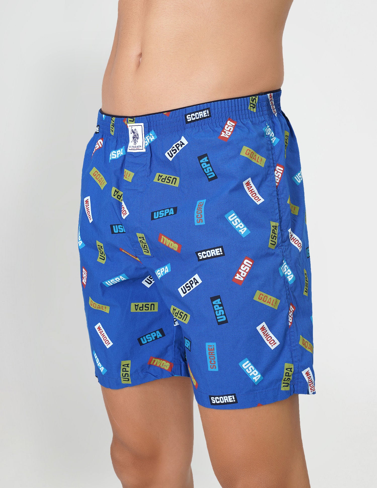 Relaxed Fit Printed IYAB Boxers - Pack Of 1 Blue - U.S. POLO ASSN. | Large