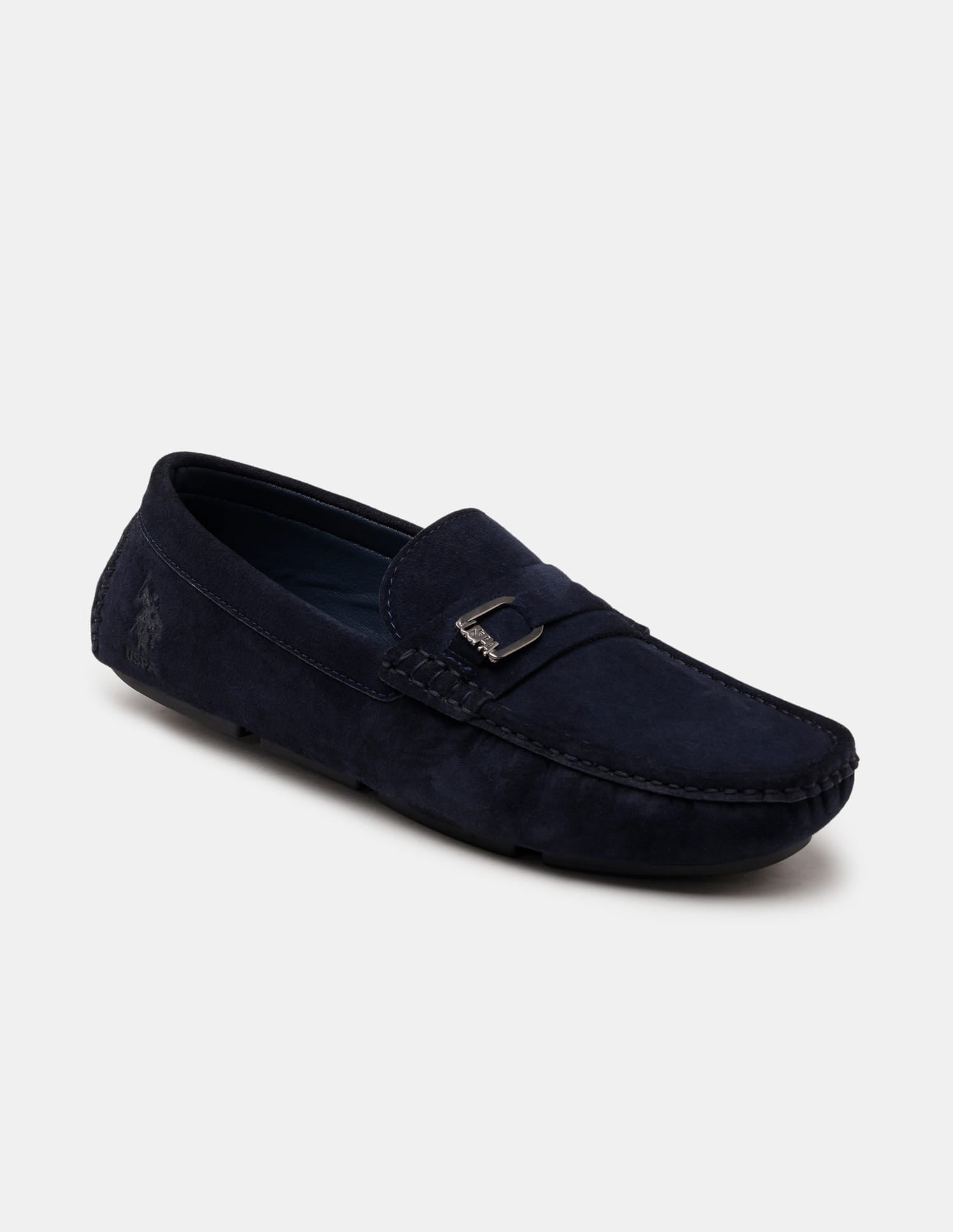 Men Ansel Slip-Ons Suede Loafers Navy - U.S. Polo Assn. India | Large