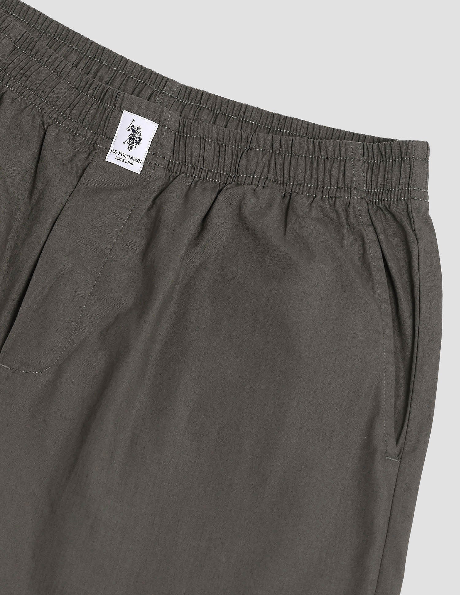 Mid Rise Solid OELP6 Lounge Track Pants - Pack Of 1 Coal Grey - U.S. POLO ASSN. | Large