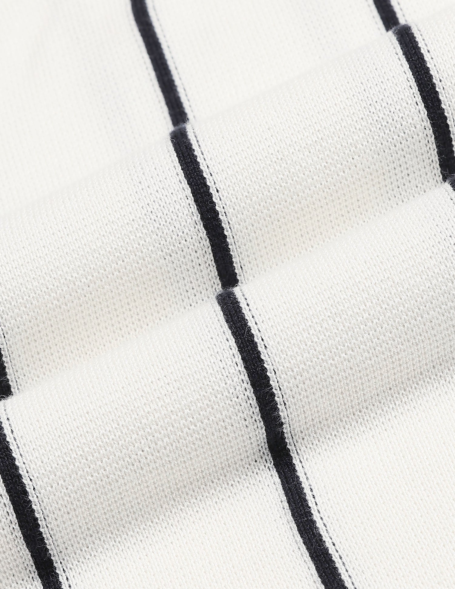 Vertical Striped Slim Fit Polo Shirt Off White - U.S. Polo Assn. India | Large