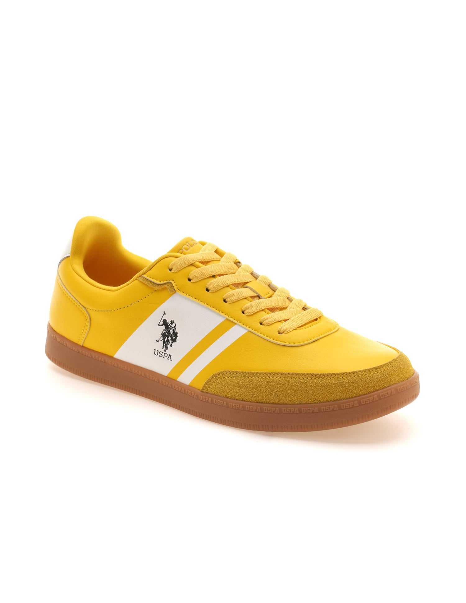 Men Hilton Colourblocked Sneakers Yellow - U.S. Polo Assn. India | Large