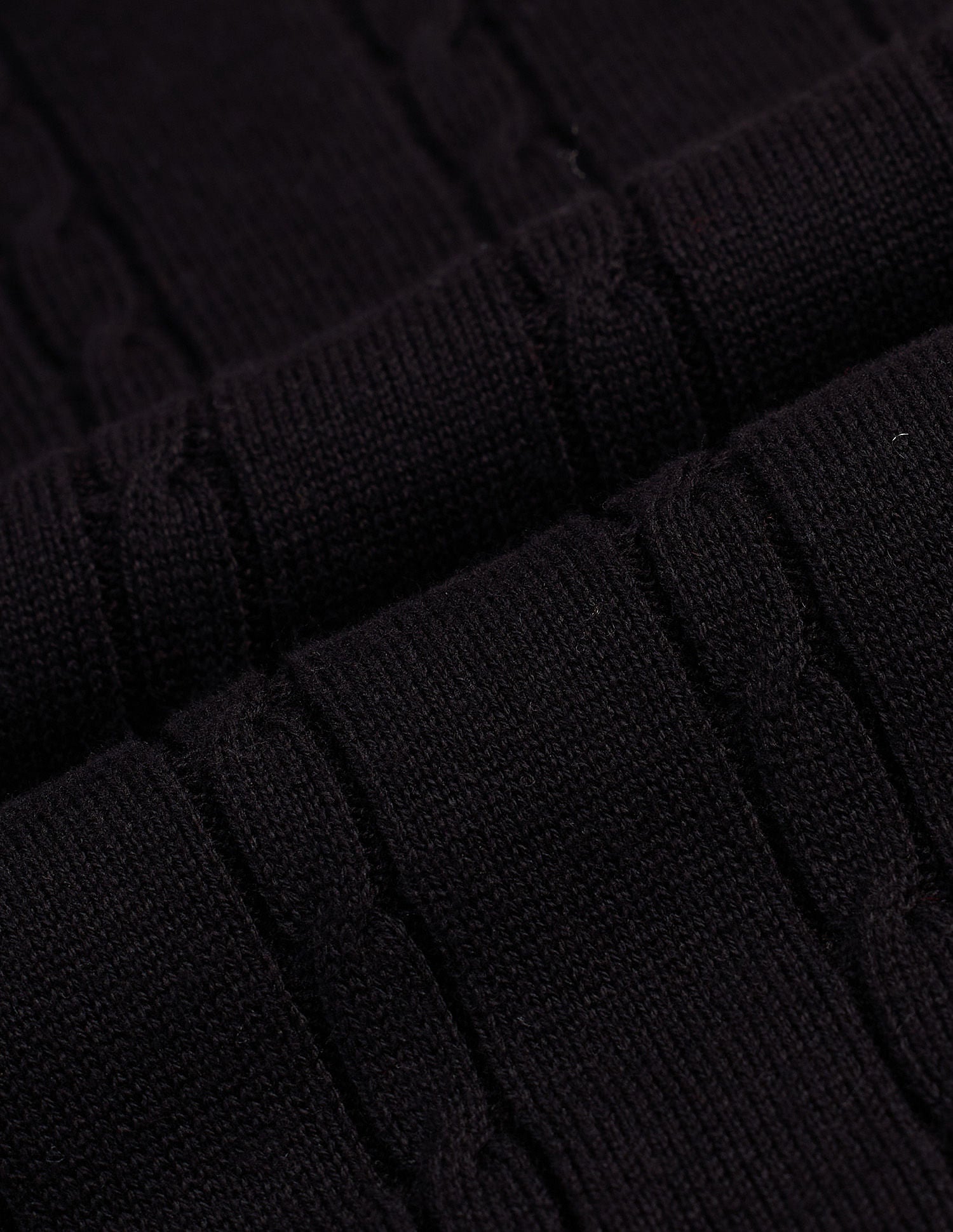 Regular Fit Cable Knit Sweater Black - U.S. POLO ASSN. | Large