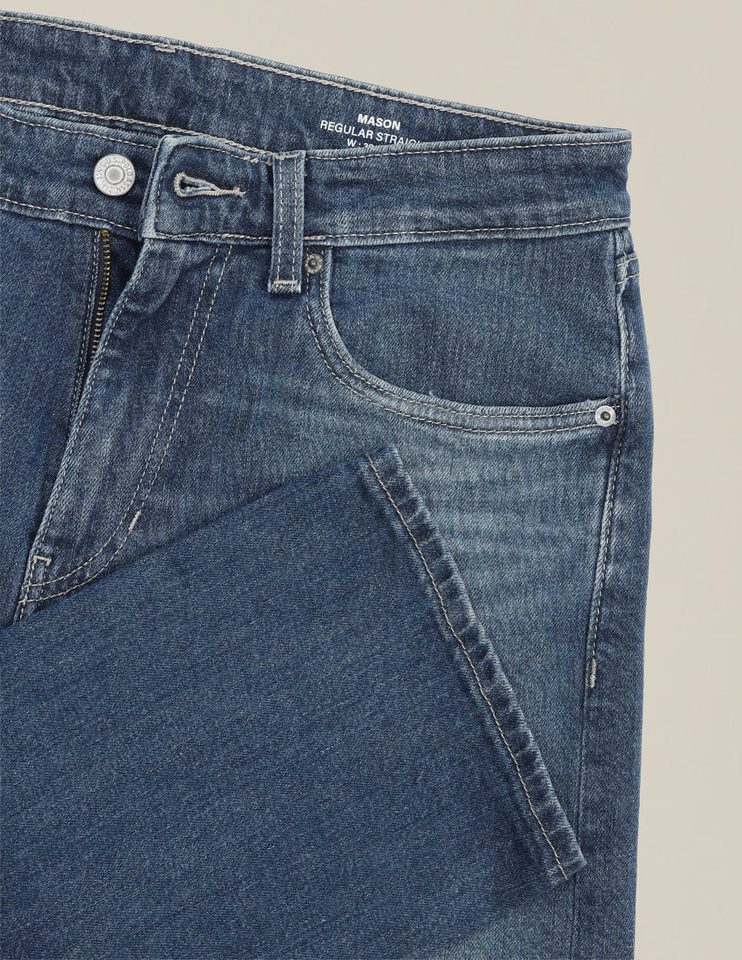 Mason Regular Straight Fit Blue Jeans Blue - U.S. Polo Assn. India | Large