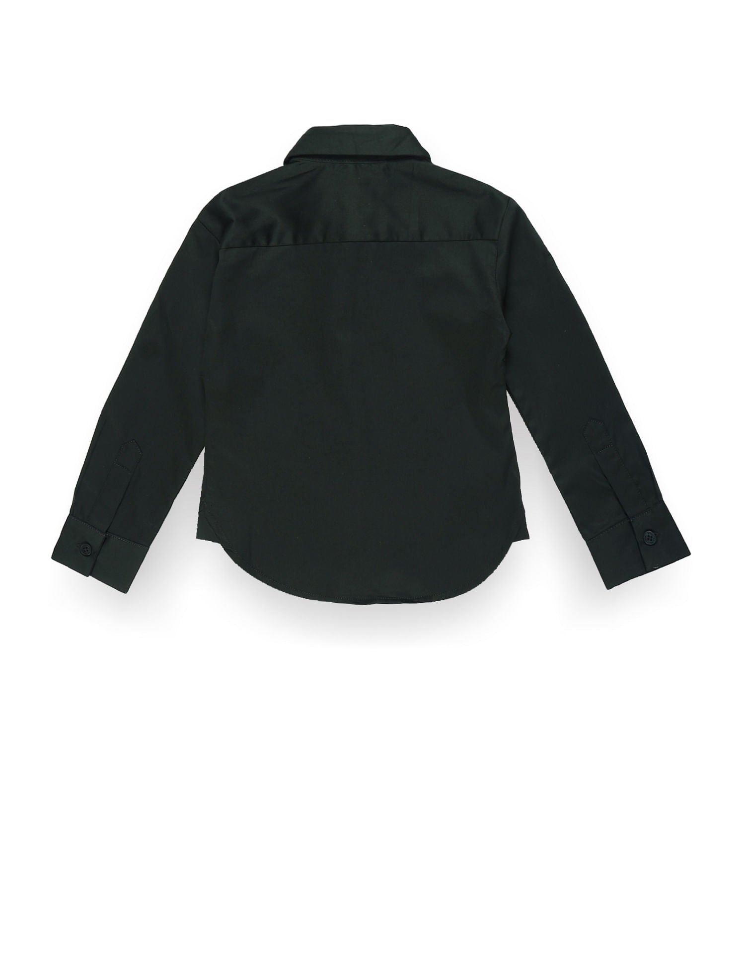 Boys Solid Sateen Shirt Dark Green - U.S. Polo Assn. India | Large