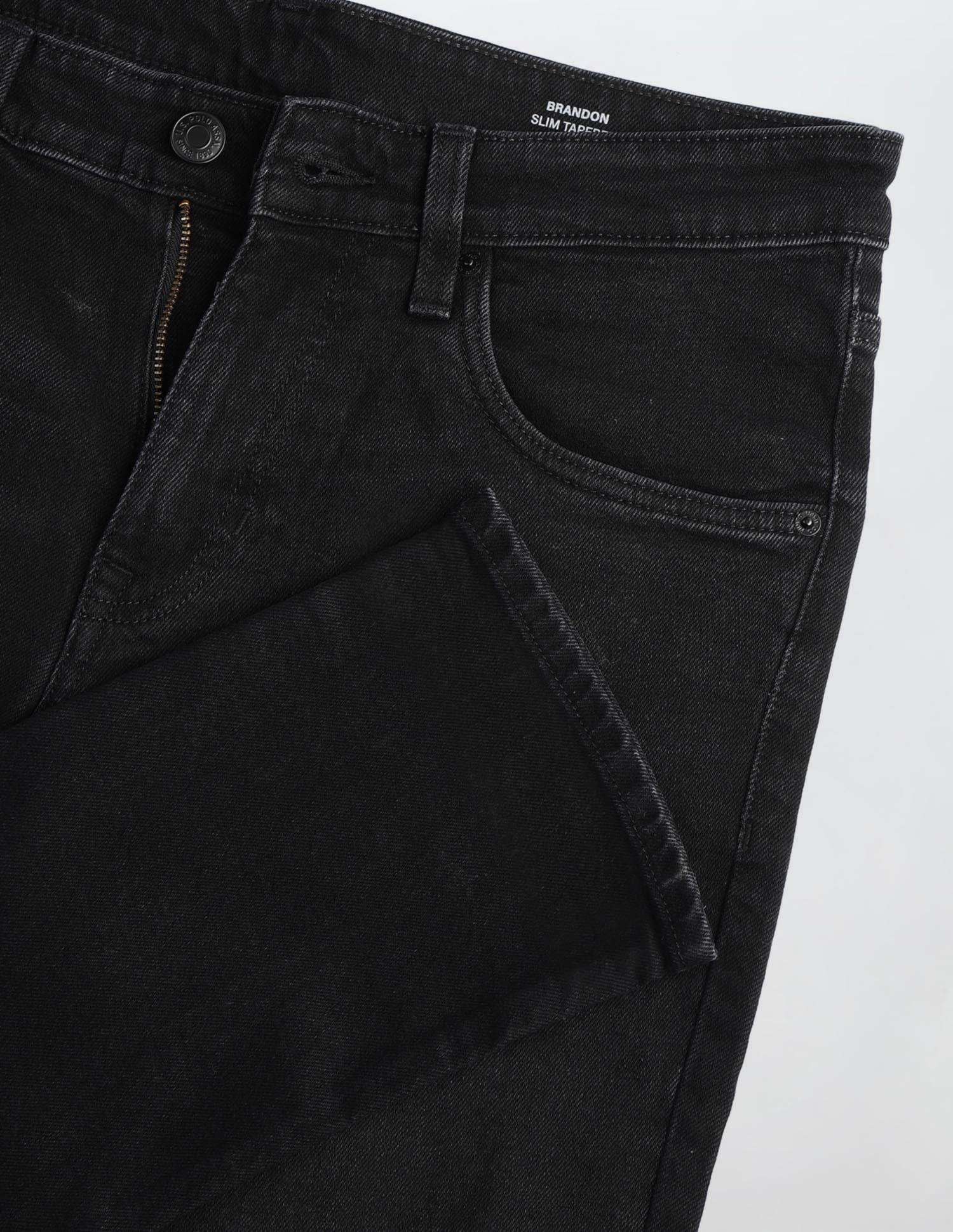 Brandon Slim Tapered Fit Whiskered Jeans Black - U.S. POLO ASSN. | Large