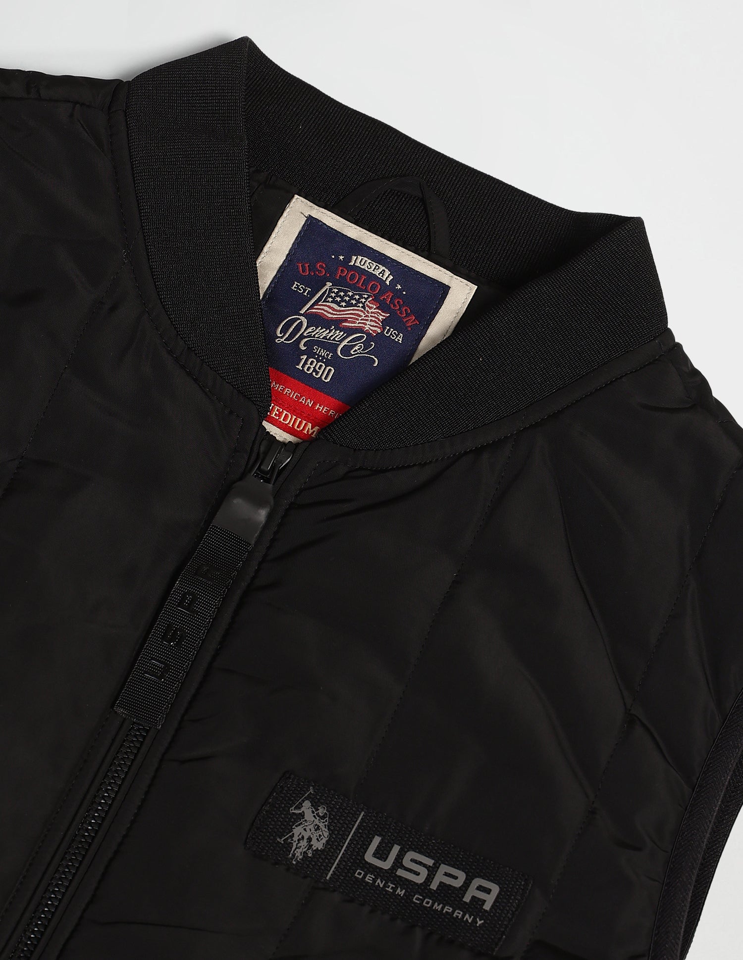 Colour blocked Regular Fit Jacket Black - U.S. POLO ASSN. | Large