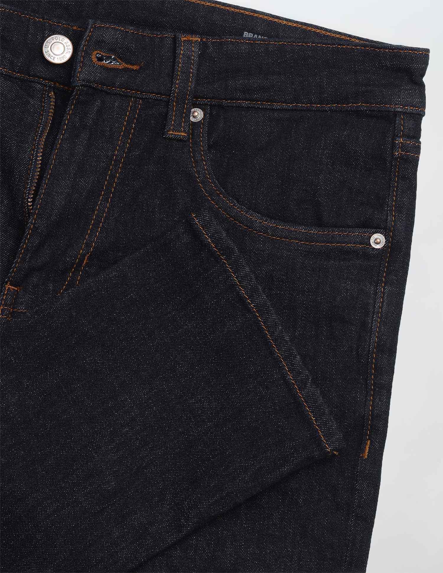 Brandon Slim Tapered Fit Blue Jeans Rinse Wash - U.S. POLO ASSN. | Large