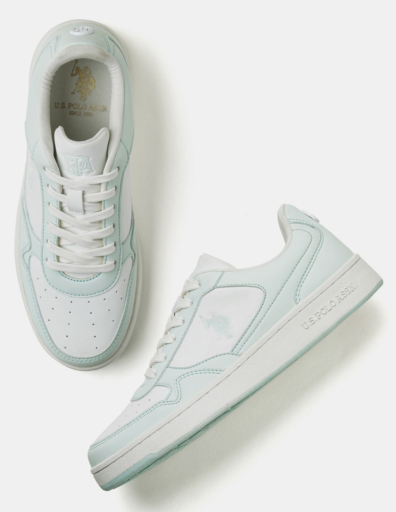 Women Nova 2.0 Colour Blocked Sneakers Lt. Green - U.S. POLO ASSN. | Large