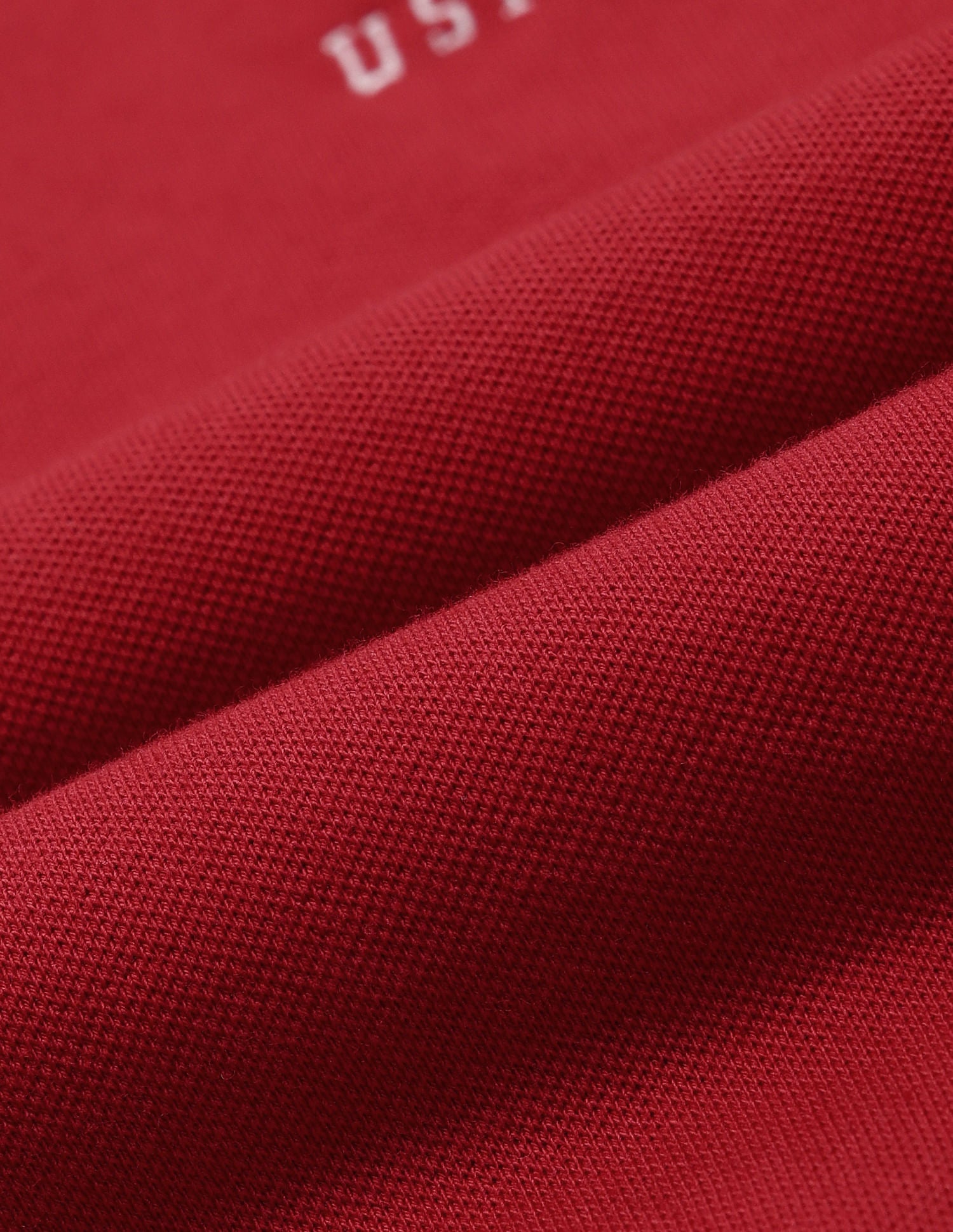 Varsity Logo Zipper Polo Shirt Red - U.S. POLO ASSN. | Large