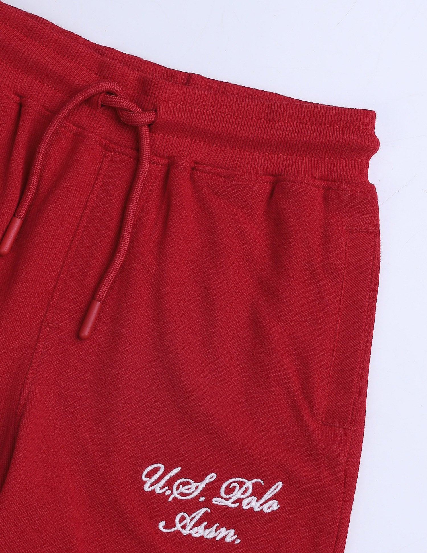 Brand Embroidered Regular Fit Shorts Red - U.S. Polo Assn. India | Large