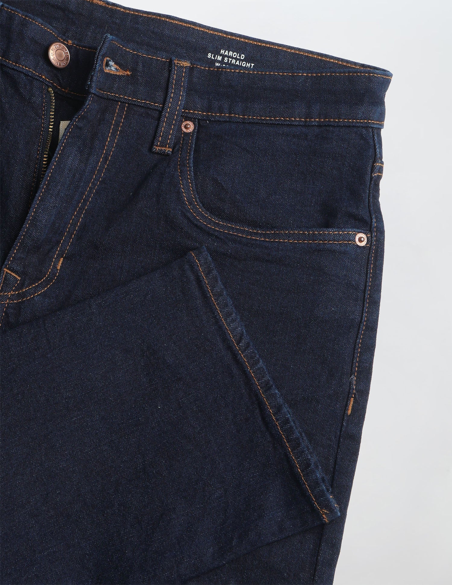 Harold Slim Straight Fit Blue Jeans Dark Indigo - U.S. Polo Assn. India | Large