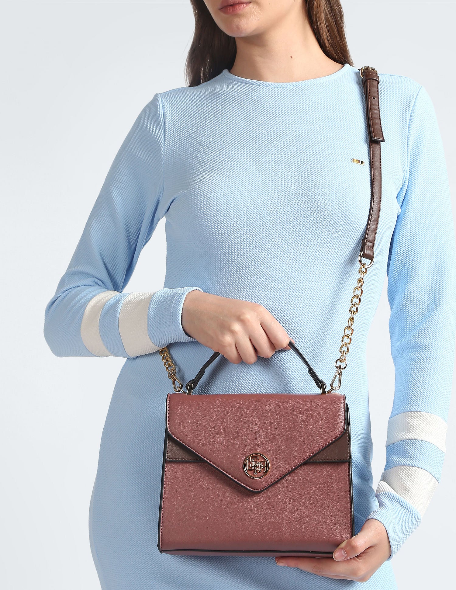 Colour Block Monogram Sling Bag Mauve - U.S. POLO ASSN. | Large