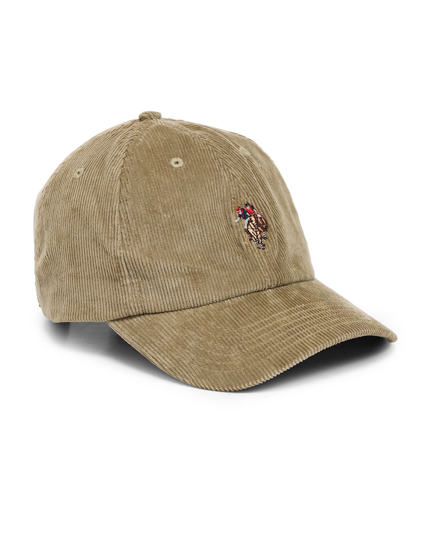 Brand Embroidered Cotton Cap Khaki - U.S. Polo Assn. India | Large