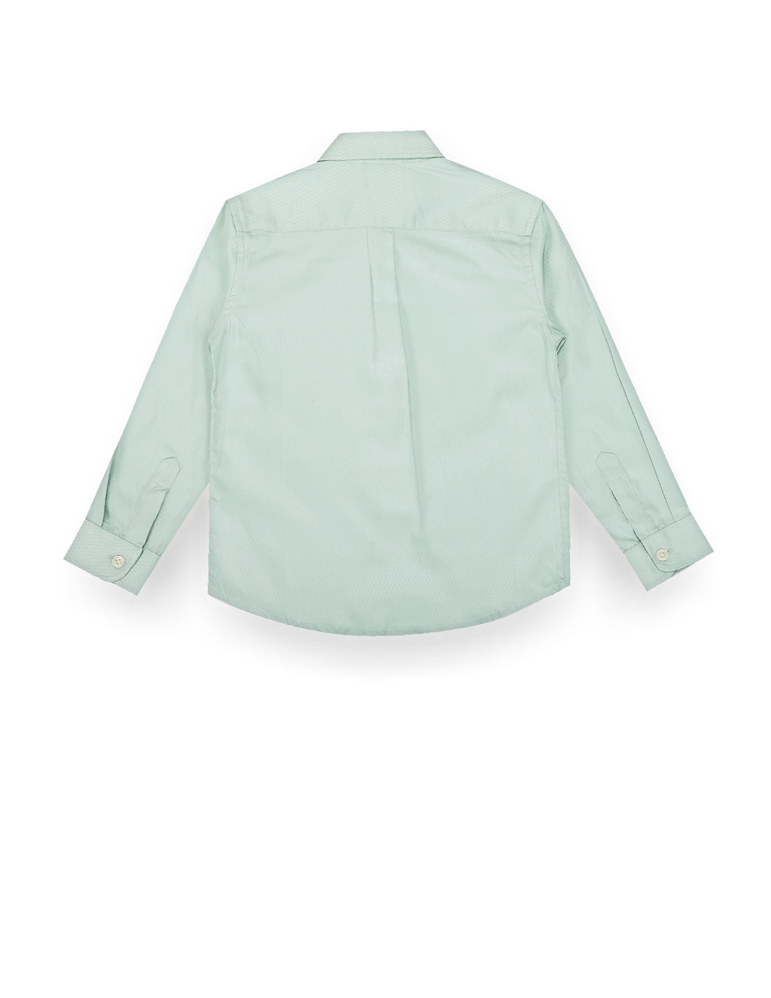 Boys Self Design Sateen Shirt Green - U.S. POLO ASSN. | Large