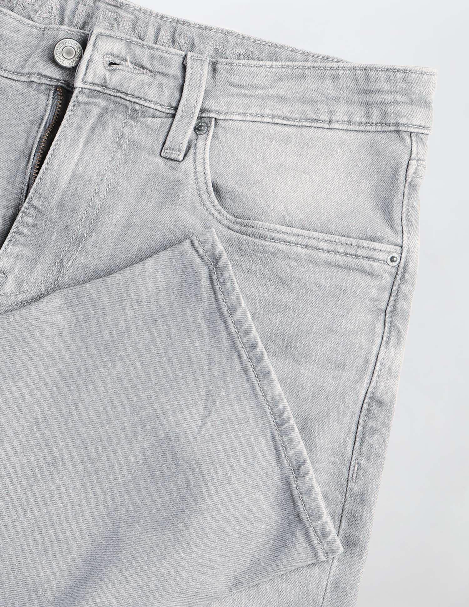 Shawn Relaxed Fit Black Jeans Mid Grey - U.S. POLO ASSN. | Large