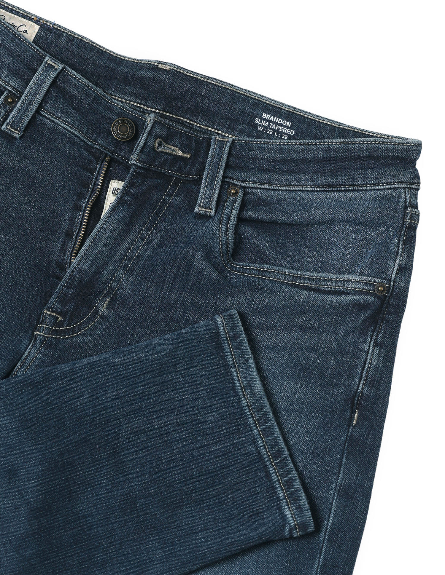 Brandon Slim-Tapered Fit Blue Jeans Blue - U.S. Polo Assn. India | Large