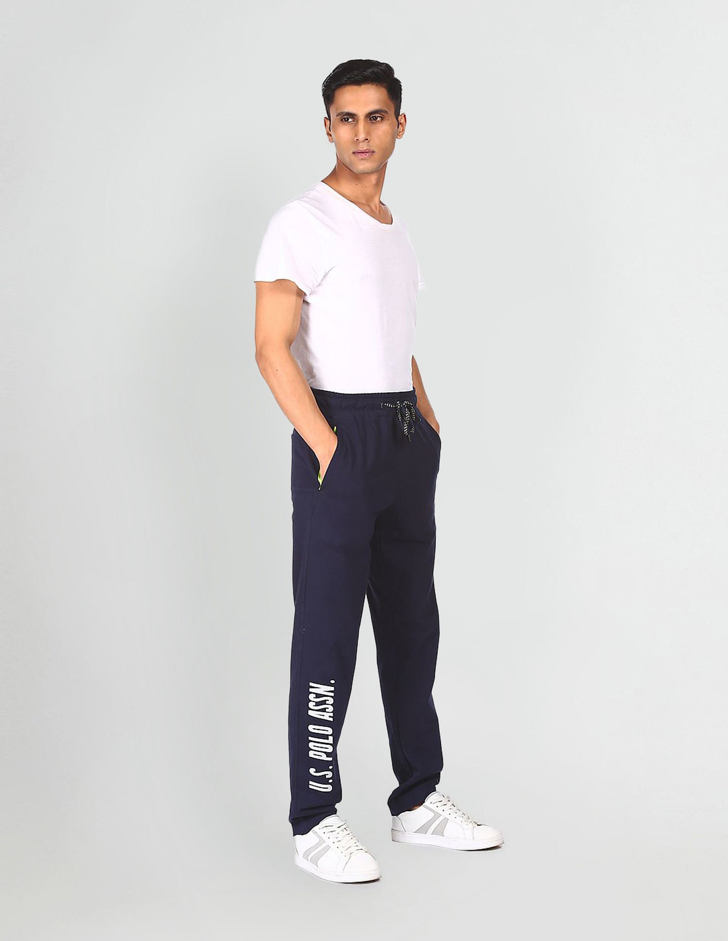 Drawstring Waist Brand Print I720 Lounge Track Pants - Pack Of 1 Navy - U.S. POLO ASSN. | Large