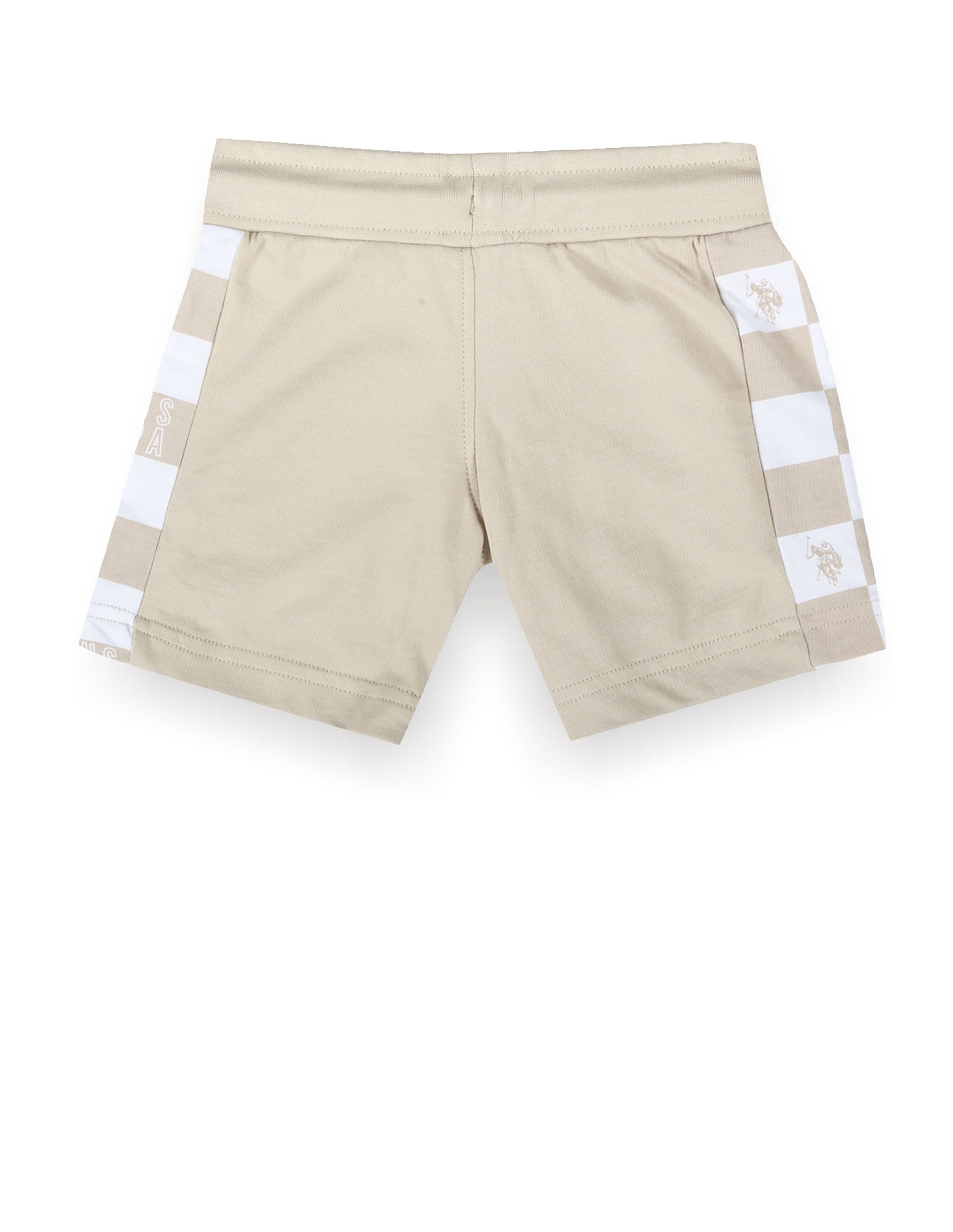 Boys Panelled Check Shorts Beige - U.S. POLO ASSN. | Large