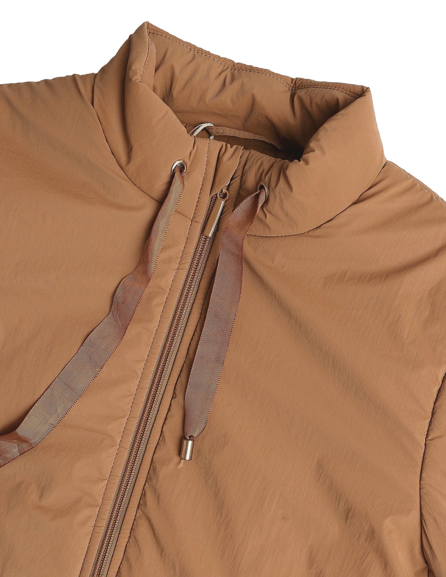 Solid Regular Fit Puffer Jacket Bronze - U.S. POLO ASSN. | Large