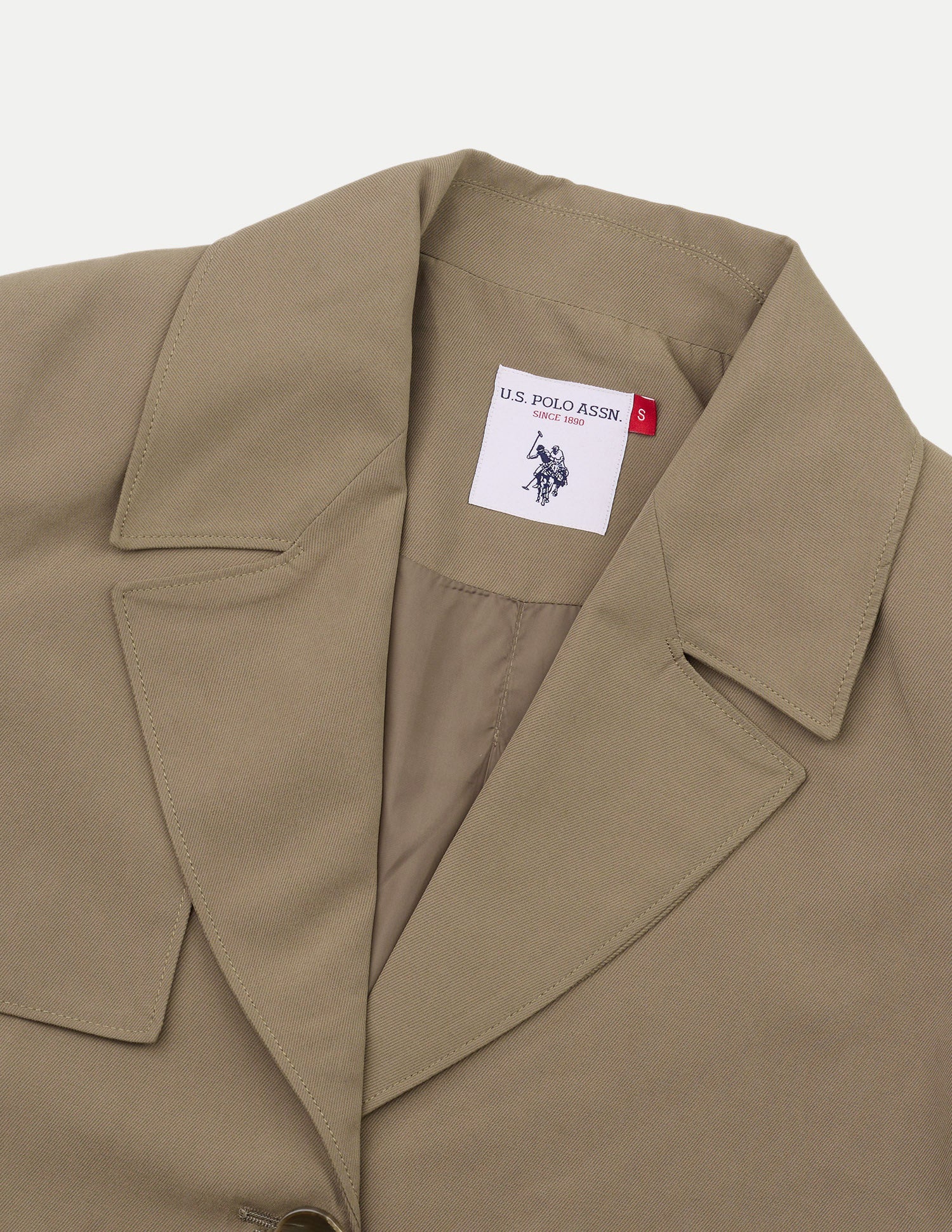 Mid Thigh Twill Trench Jacket Olive - U.S. Polo Assn. India | Large