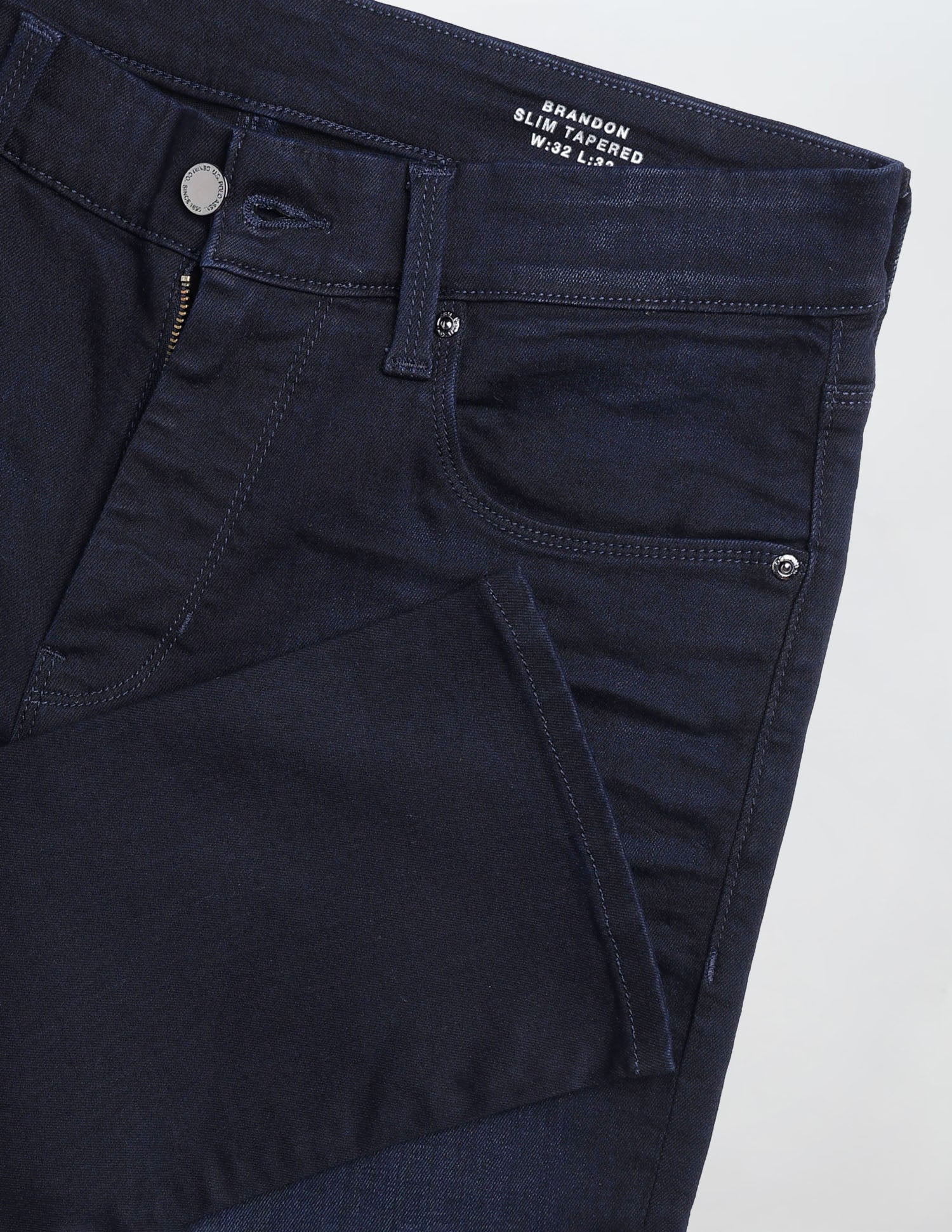 Brandon Slim Tapered Fit Black Gold Jeans Dark Blue - U.S. POLO ASSN. | Large