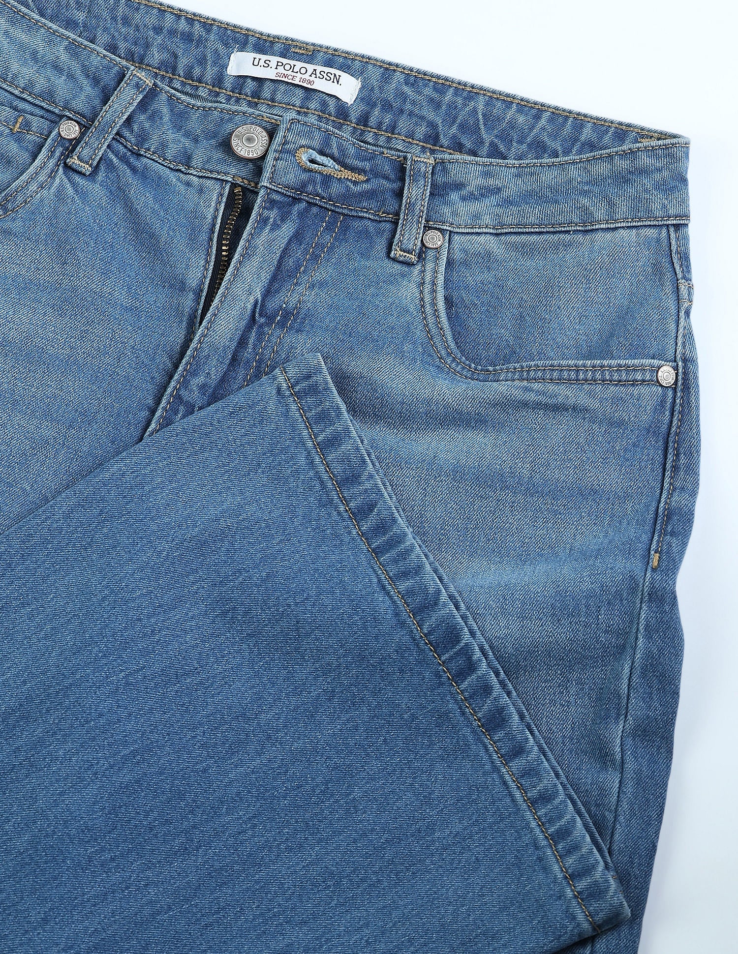 High Rise Extreme Flare Fit Jeans Blue - U.S. POLO ASSN. | Large