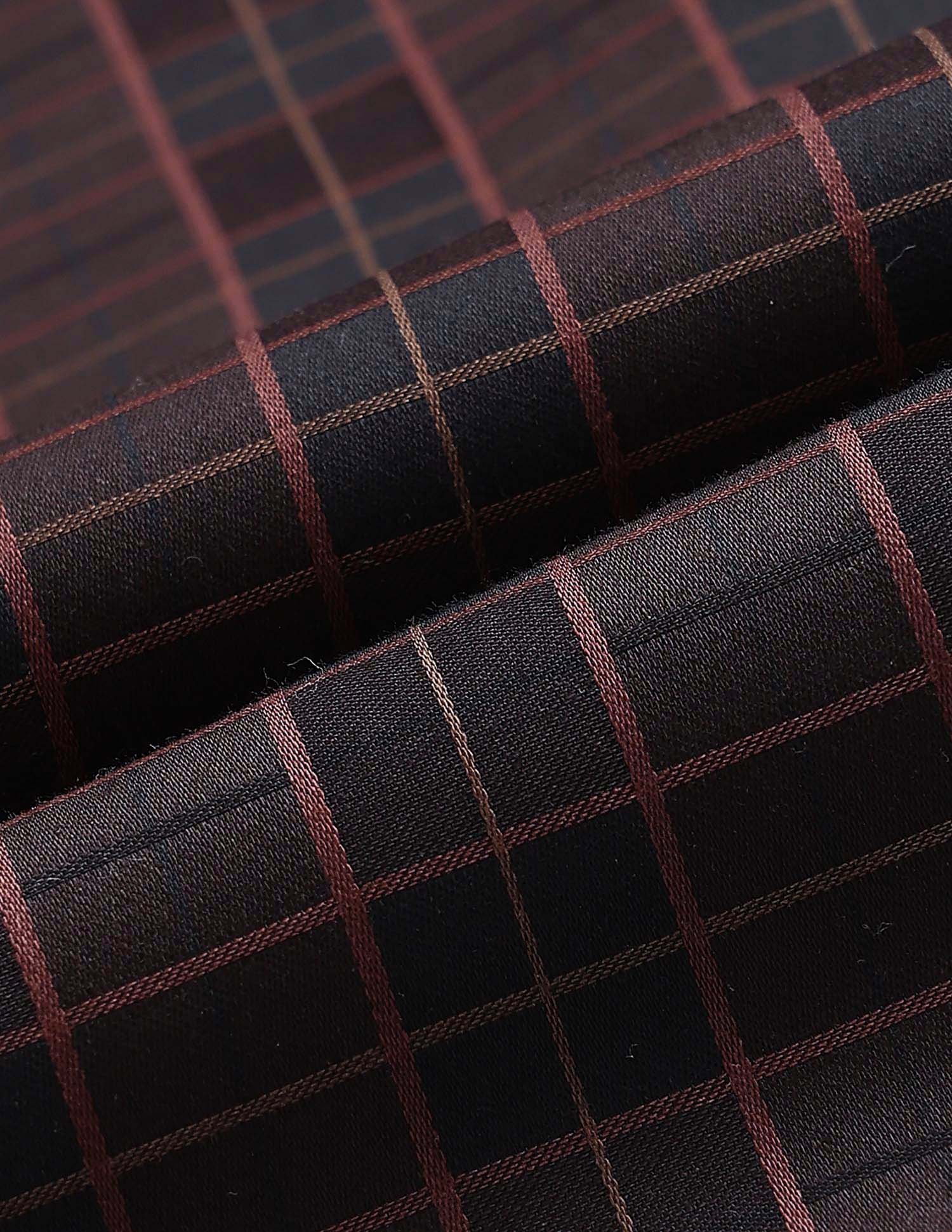 Graph Checked Tailored Fit Shirt Brown - U.S. POLO ASSN. | Large