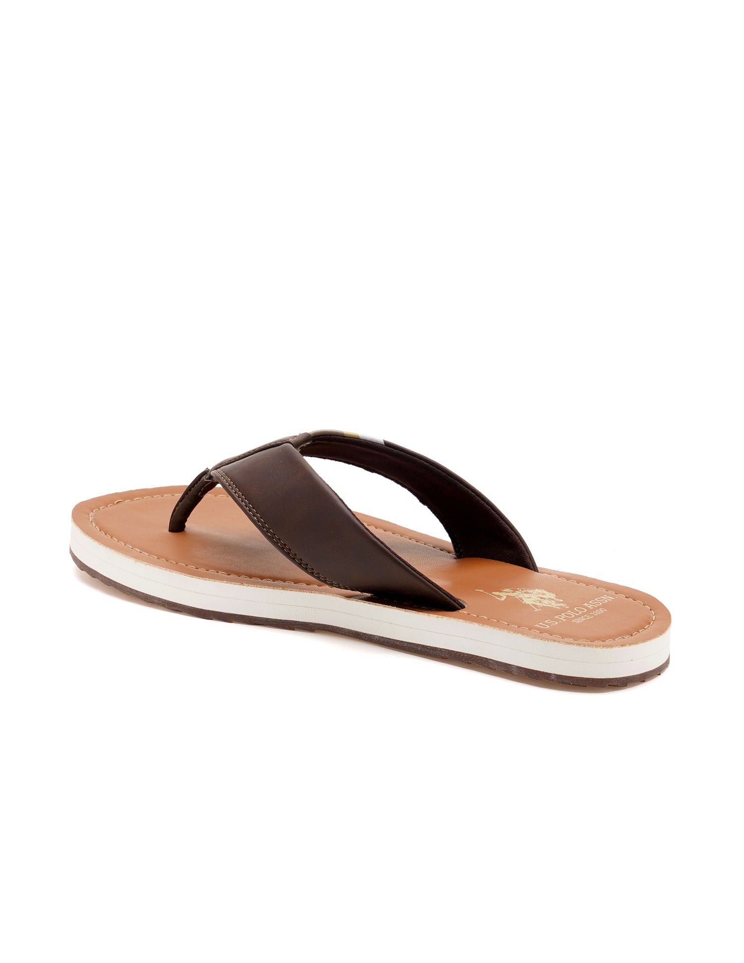 Men Patt 3 Slippers Brown - U.S. POLO ASSN. | Large