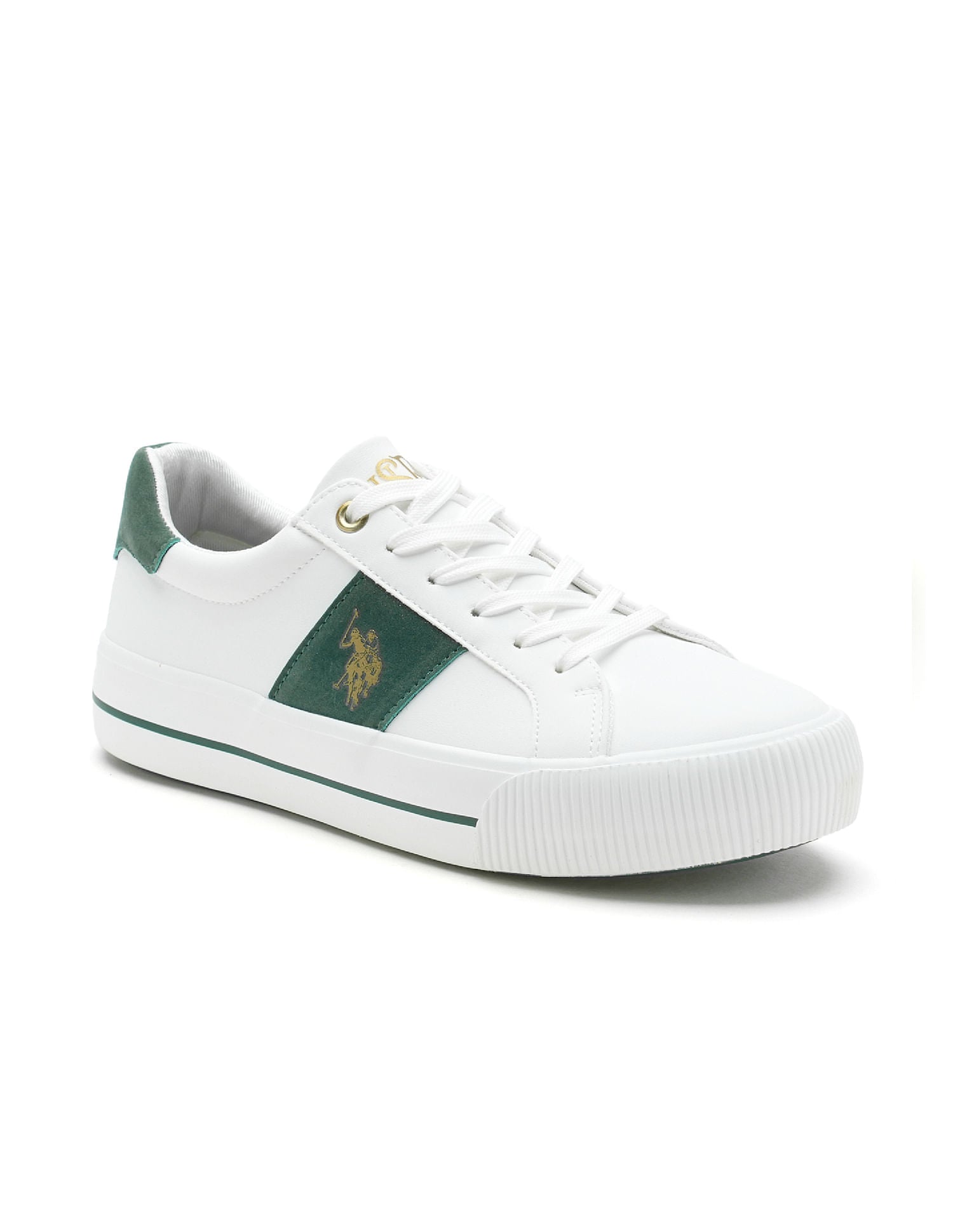 U.S. Polo Assn. Women Ronnie 3.0 Colourblocked Comfort Insole Sneakers Off White - U.S. POLO ASSN. | Large