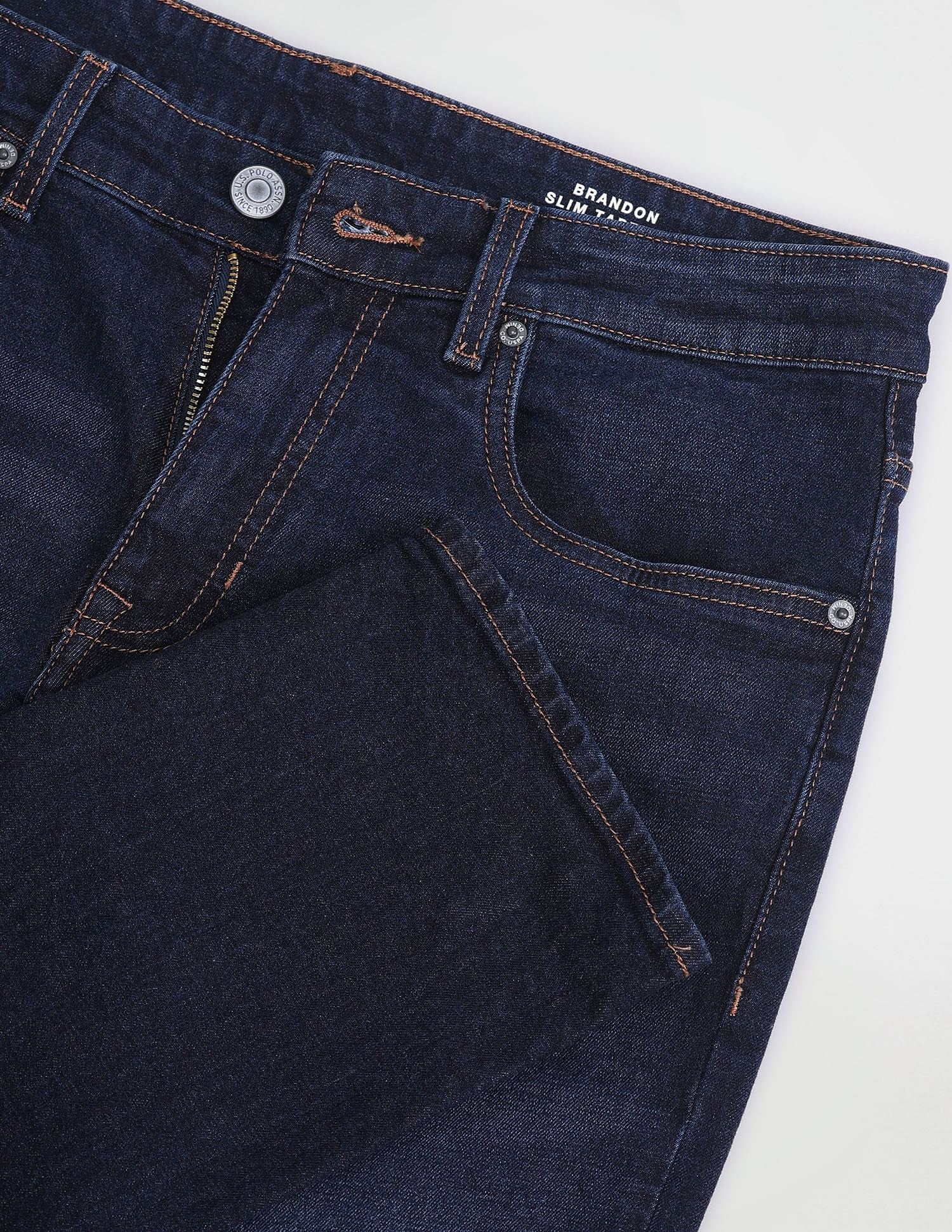 Brandon Slim Tapered Fit Blue Jeans Blue - U.S. Polo Assn. India | Large