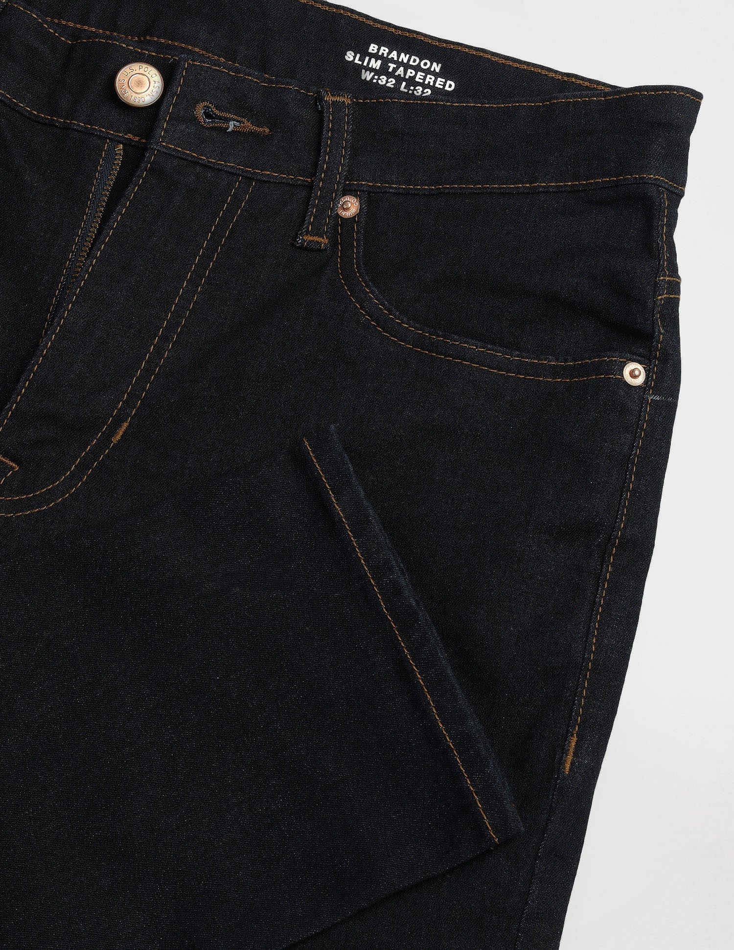 Brandon Slim Tapered Fit Rinse Jeans Blue - U.S. Polo Assn. India | Large
