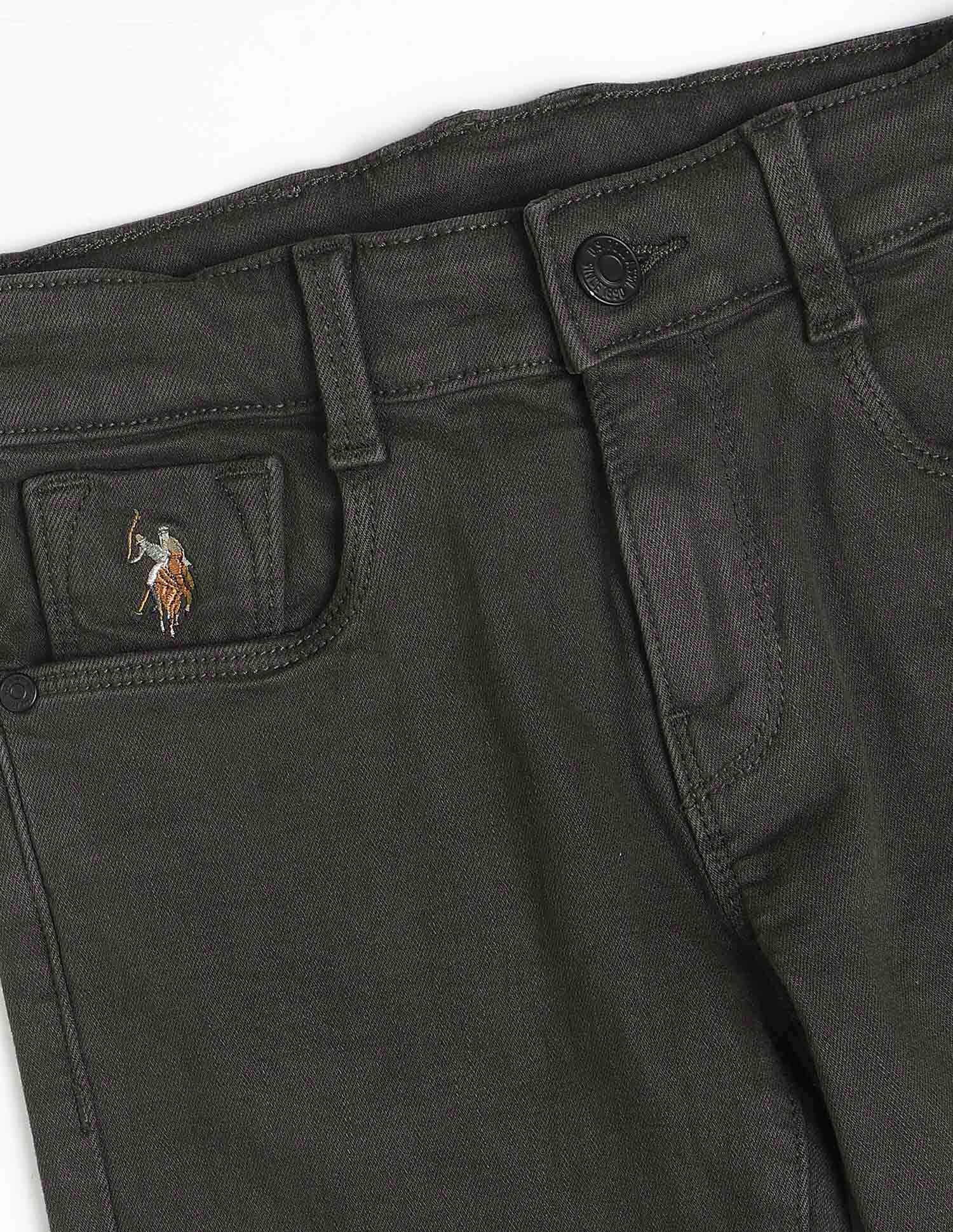 Mid Rise Slim Fit Jeans Olive - U.S. Polo Assn. India | Large