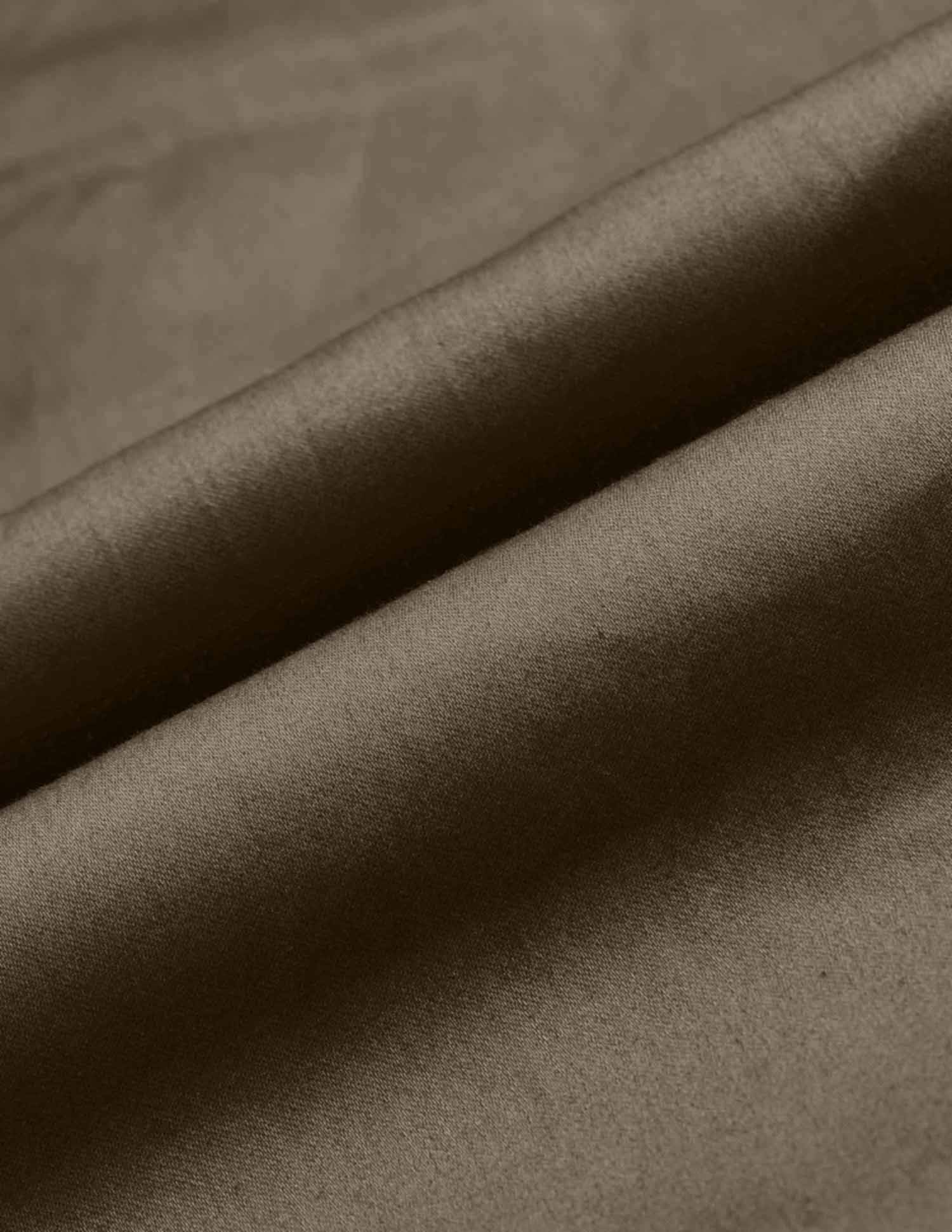 Tailored Fit Satin Pure Cotton Shirt Brown - U.S. Polo Assn. India | Large
