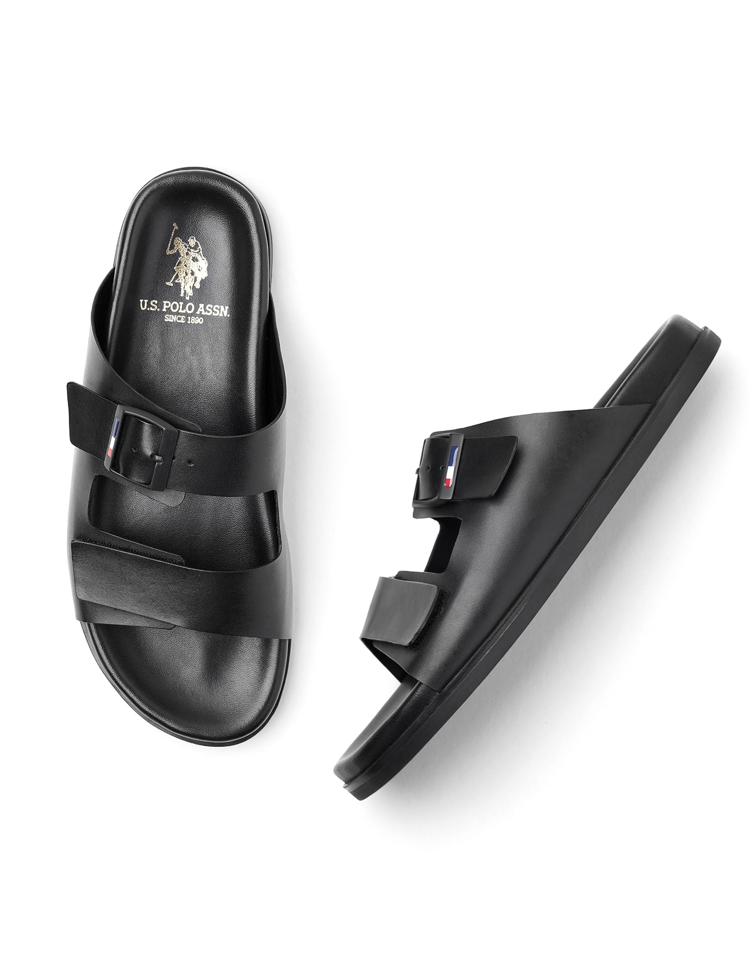 Buckle Strap Kepa Sandals Black - U.S. Polo Assn. India | Large
