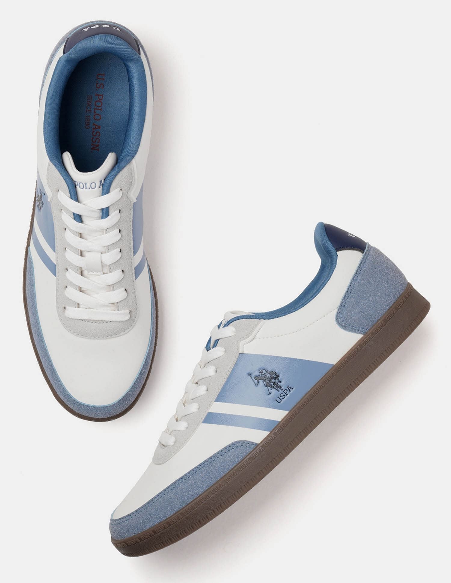 Men Hilton Colour Blocked Sneakers Blue - U.S. POLO ASSN. | Large