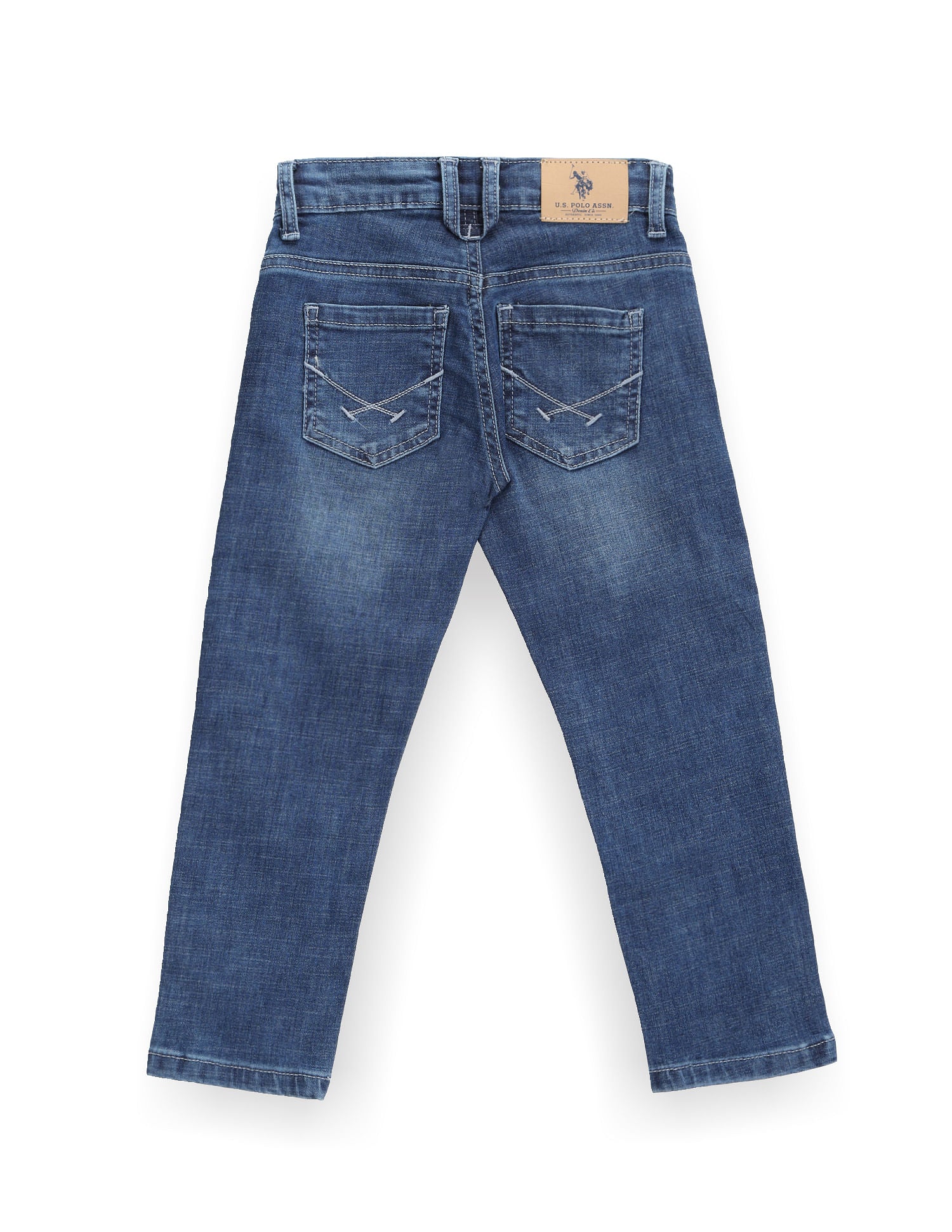 Boys Stone Wash Slim Fit Jeans Blue - U.S. POLO ASSN. | Large