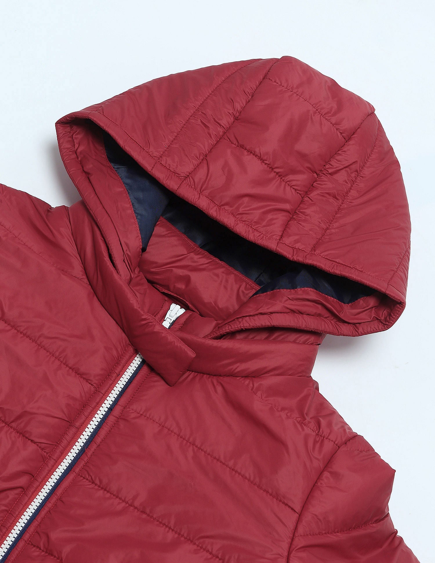 Hooded Solid Padded Jacket Maroon - U.S. POLO ASSN. | Large