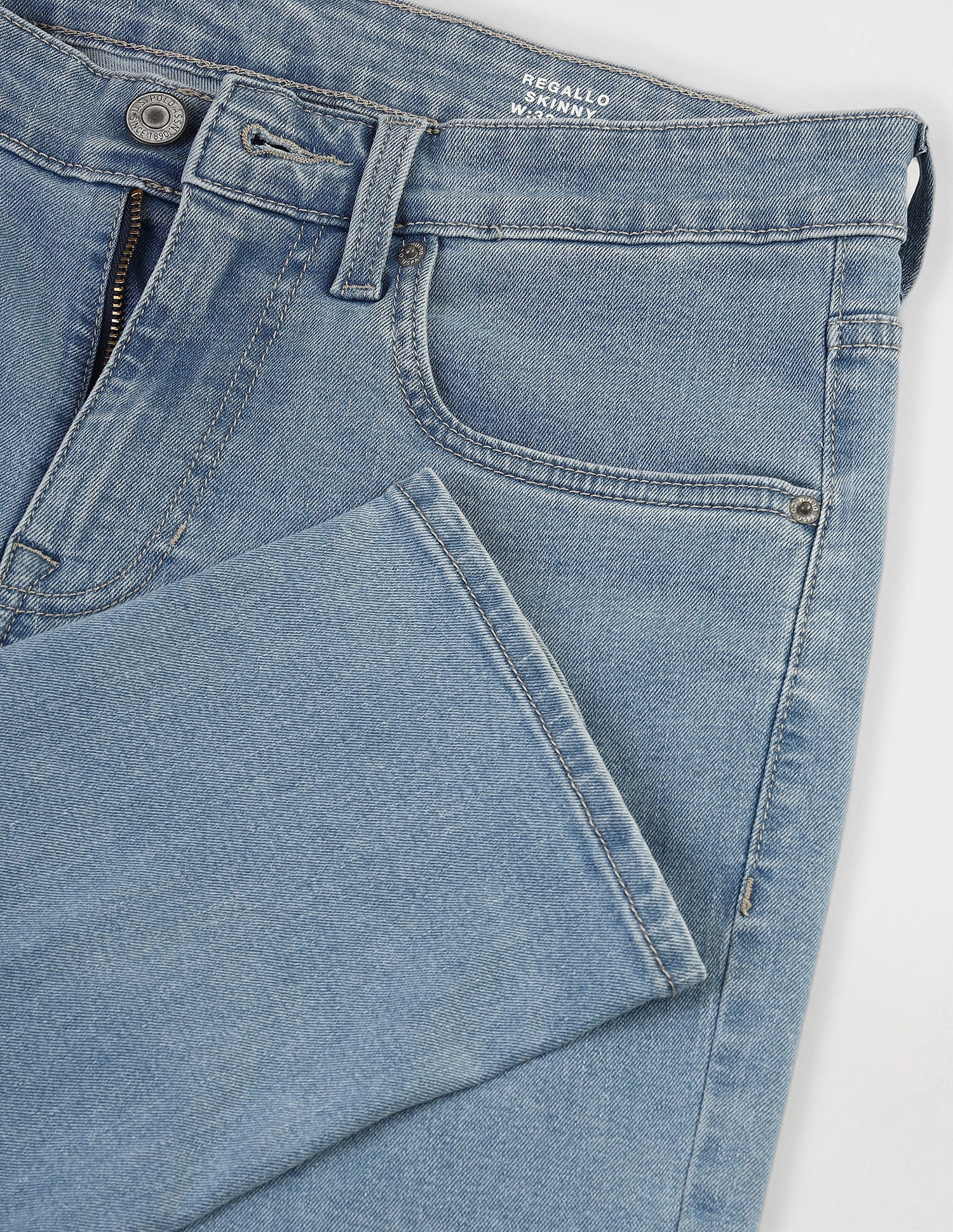 Regallo Skinny Fit Blue Jeans Blue - U.S. Polo Assn. India | Large