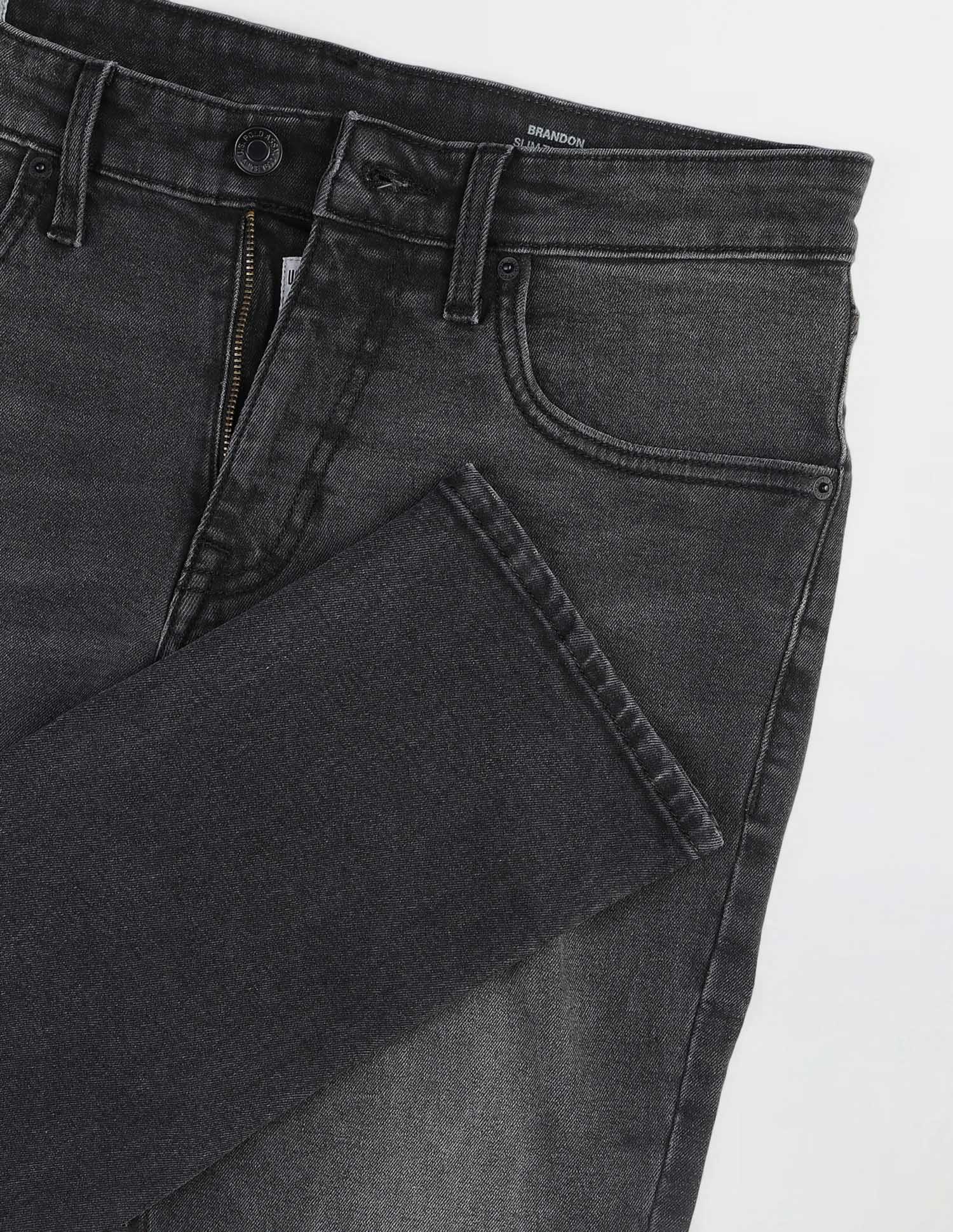 Brandon Slim Tapered Fit Whiskered Jeans Black - U.S. POLO ASSN. | Large