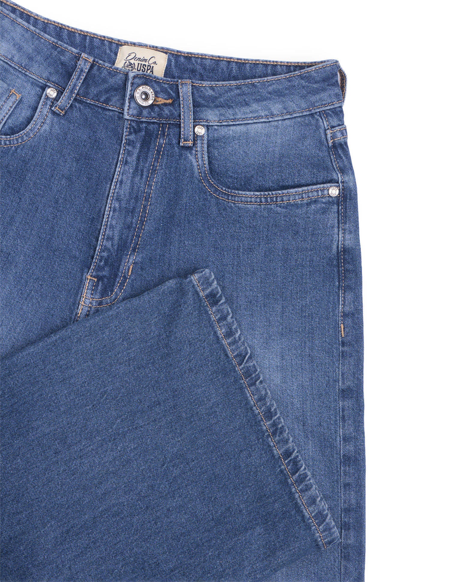 High Rise Wide Leg Fit Jeans Dark Blue - U.S. Polo Assn. India | Large