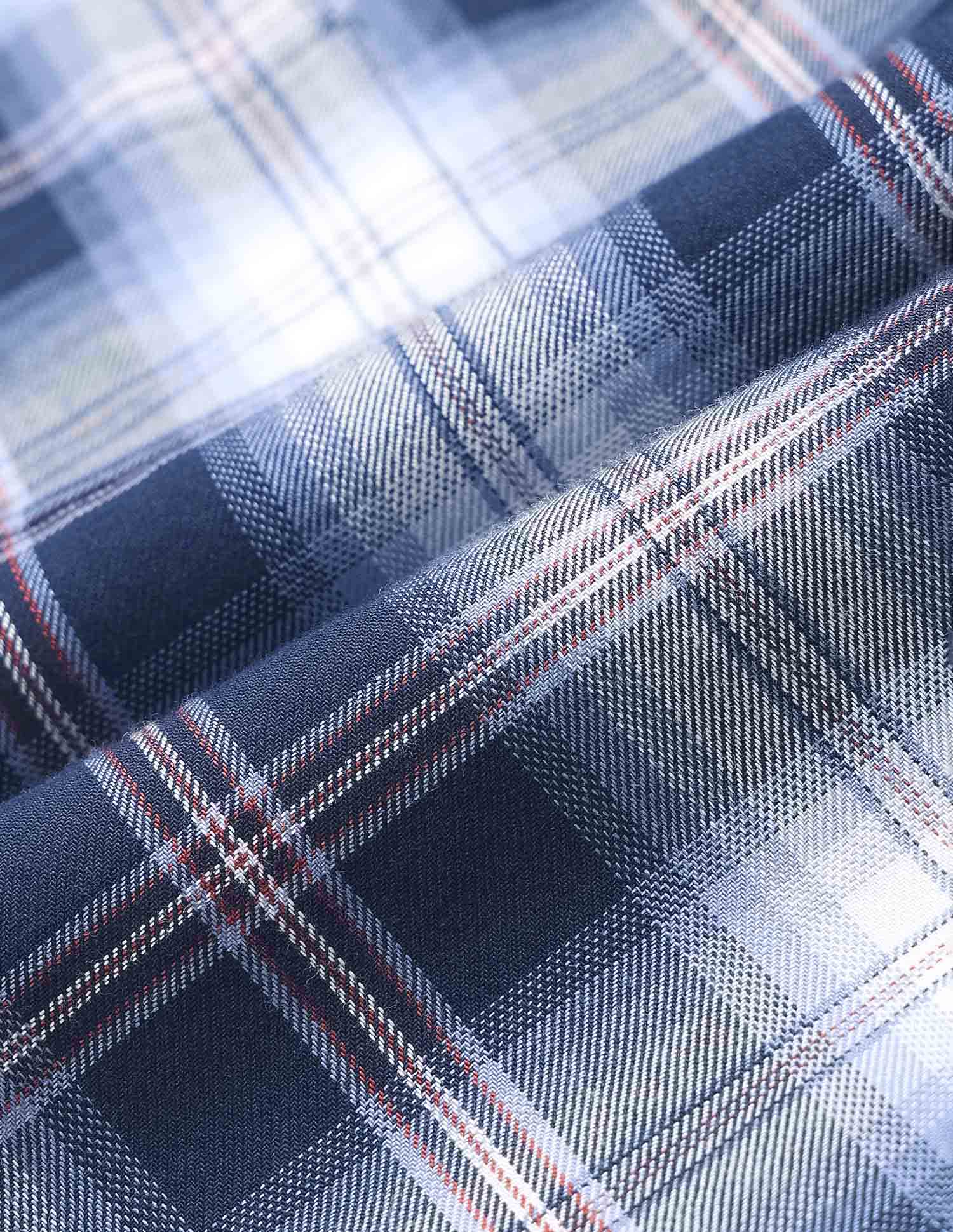 Pure Cotton Plaid Checked Shirt Navy - U.S. Polo Assn. India | Large