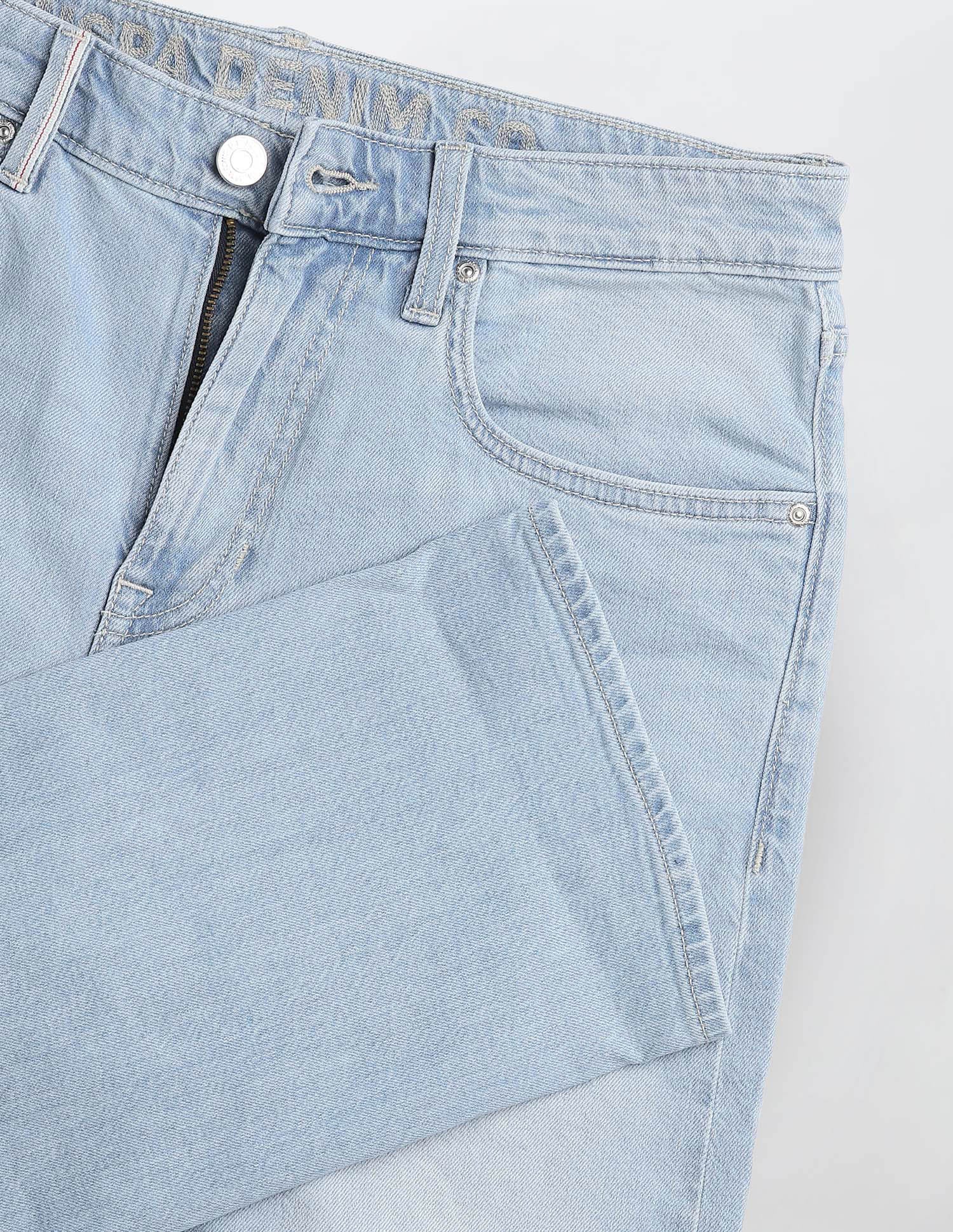 Harold Slim Straight Fit Blue Jeans Light Blue - U.S. Polo Assn. India | Large