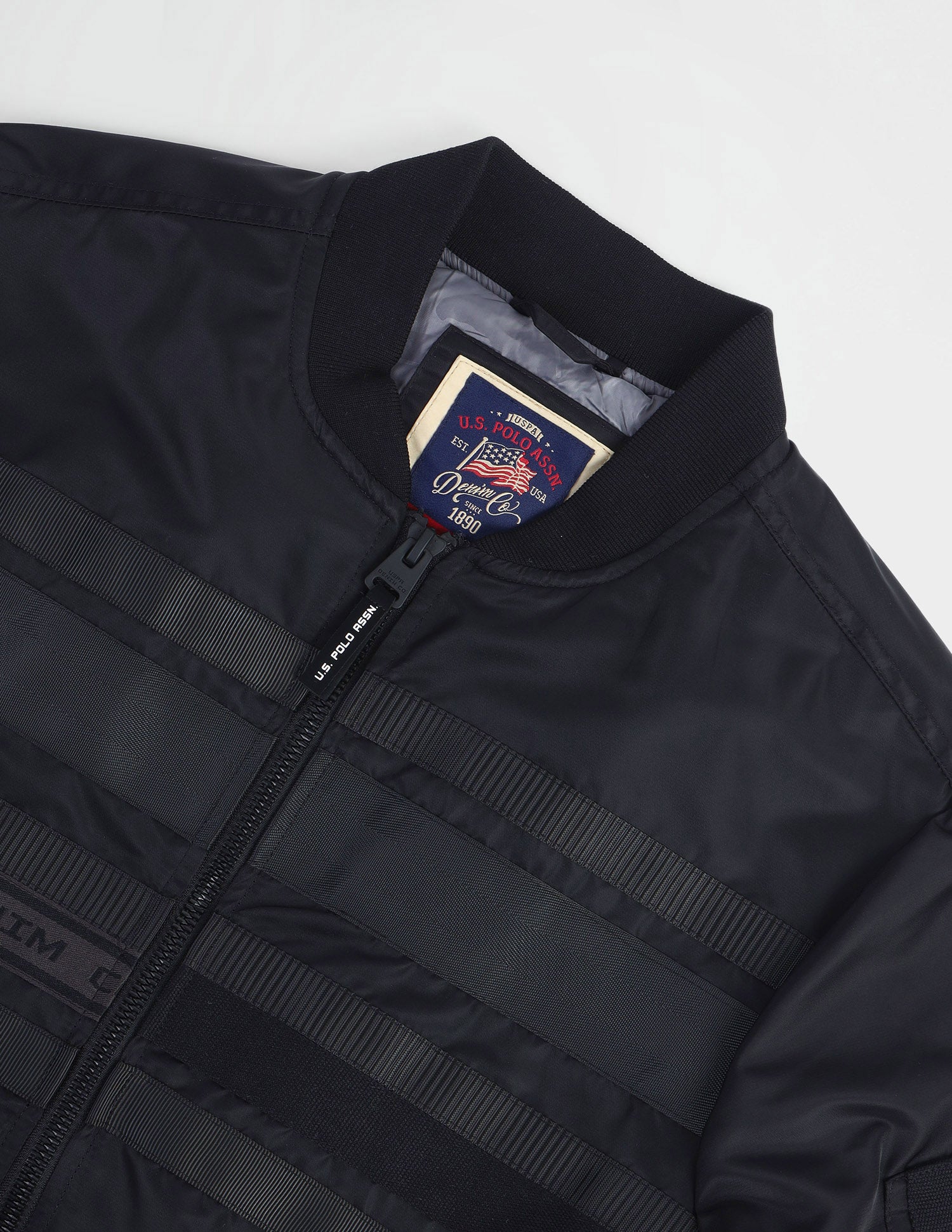 Mock Neck Bomber Jacket Black - U.S. Polo Assn. India | Large