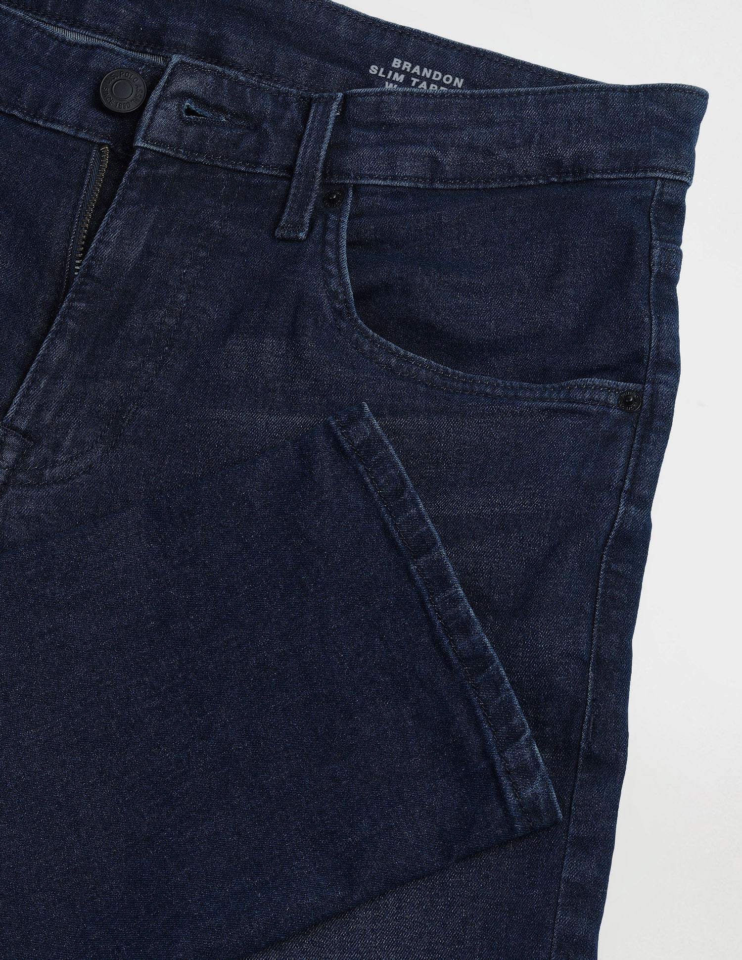 Brandon Slim Tapered Fit Mid Rise Jeans Dark Blue - U.S. Polo Assn. India | Large