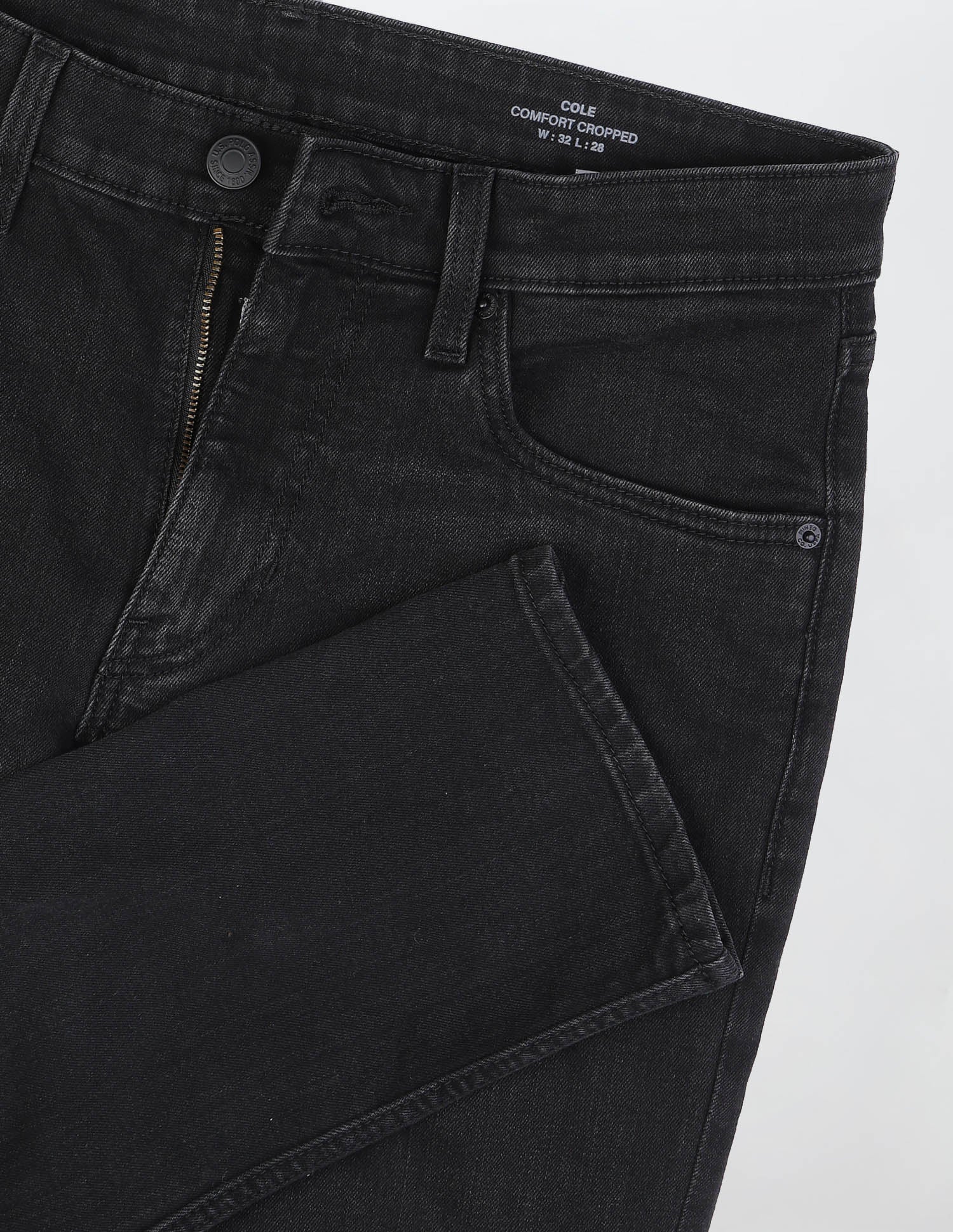 Cole Comfort Cropped Fit Black Jeans Black - U.S. POLO ASSN. | Large