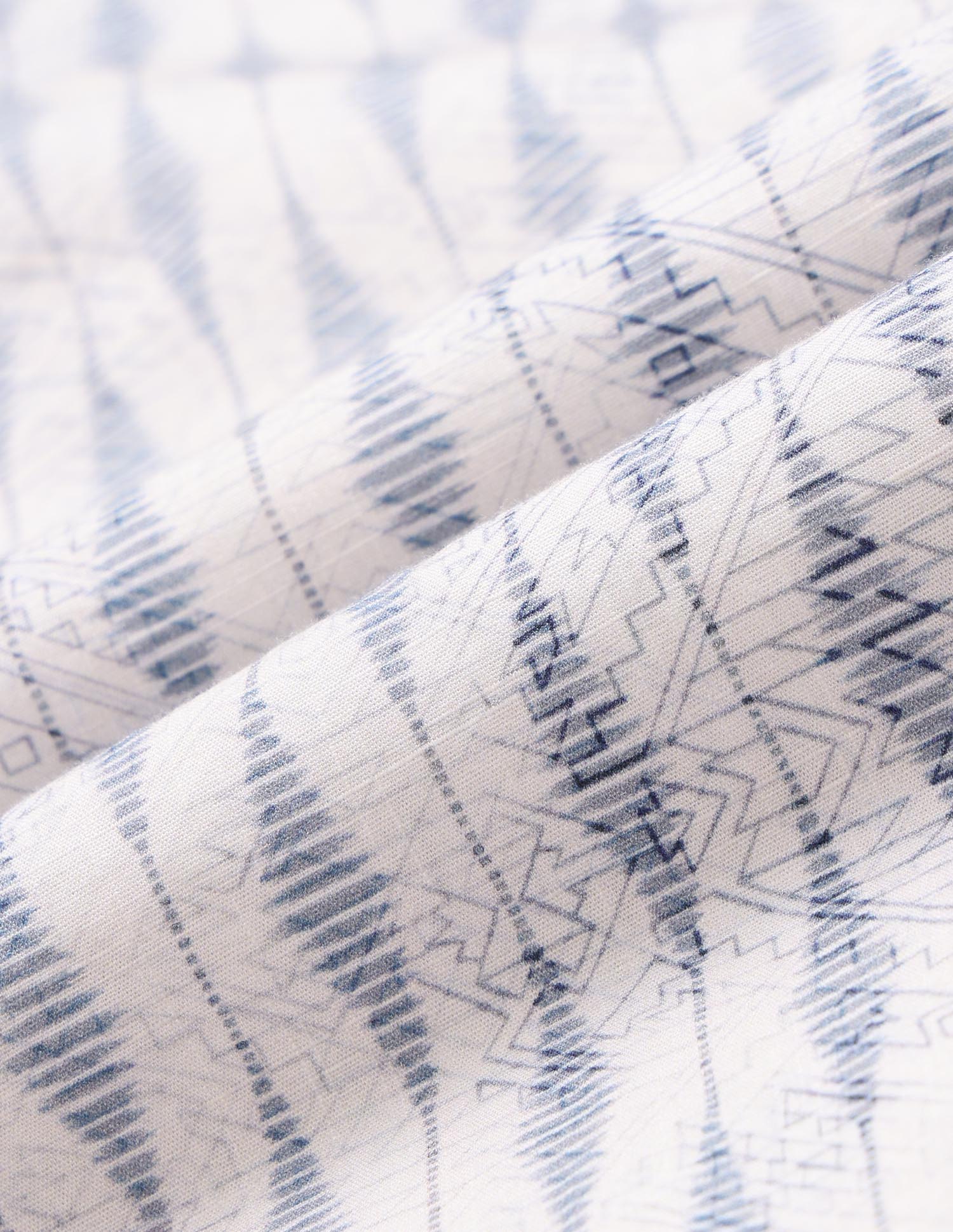 Pure Cotton All Over Printed Shirt Ivory - U.S. POLO ASSN. | Large