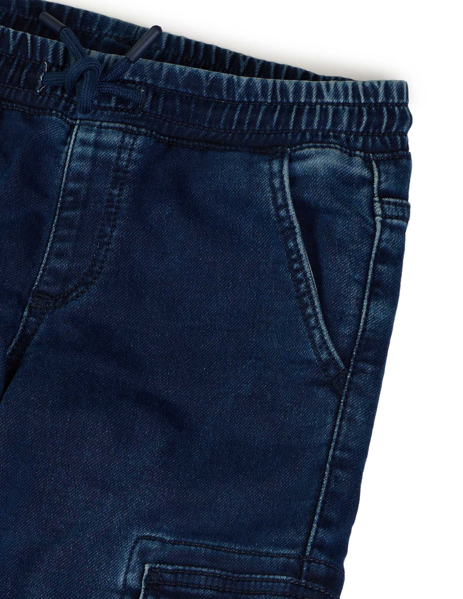 Boys Mid Rise Jogger Jeans Dark Blue - U.S. POLO ASSN. | Large