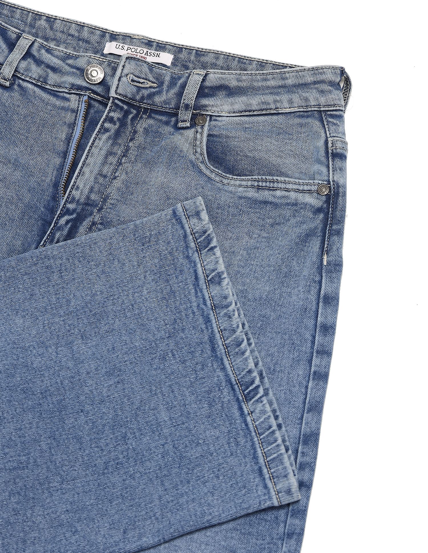 Wideleg High Rise Jeans Blue - U.S. Polo Assn. India | Large